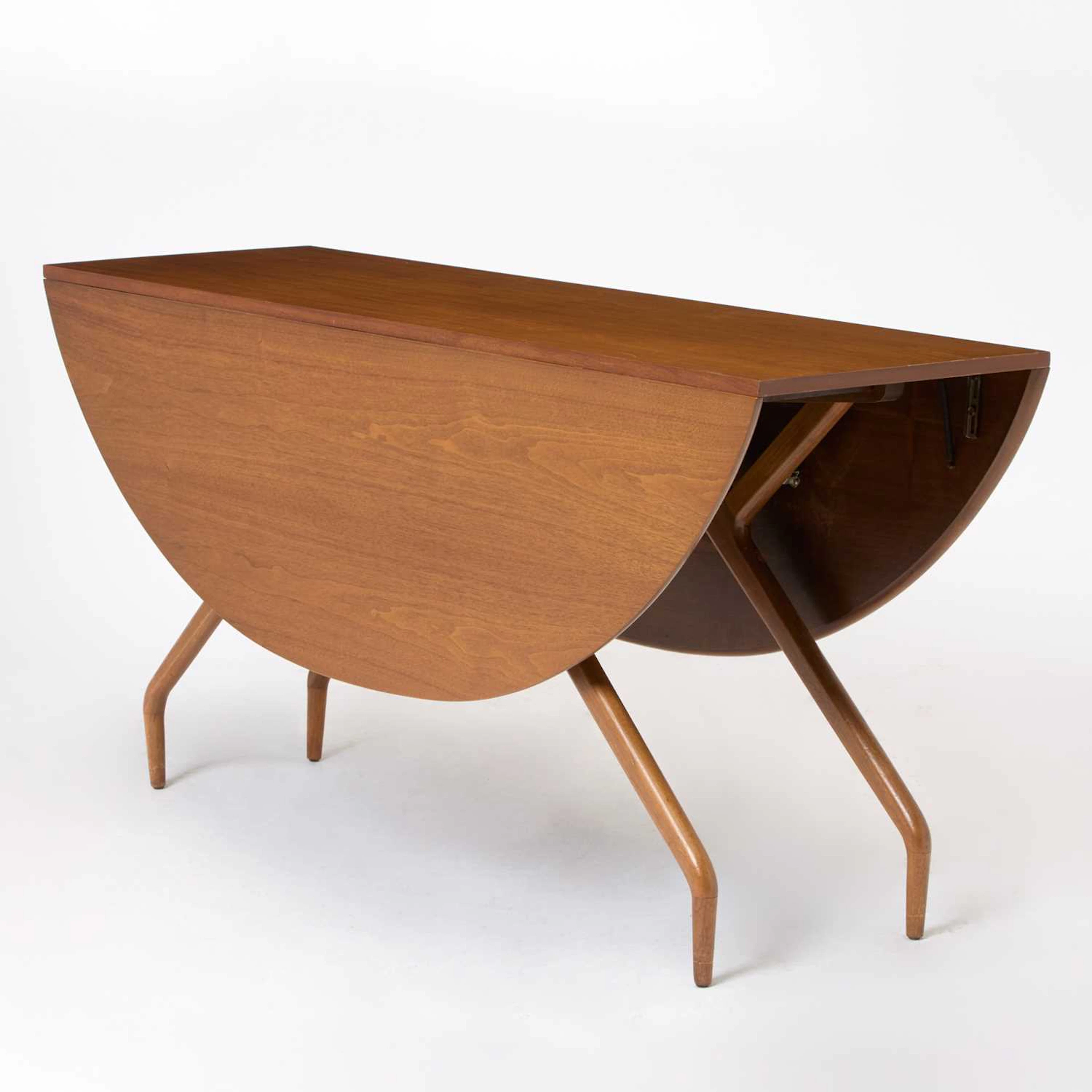 Greta Magnusson Grossman Walnut Spider Leg Drop Leaf Dining Table