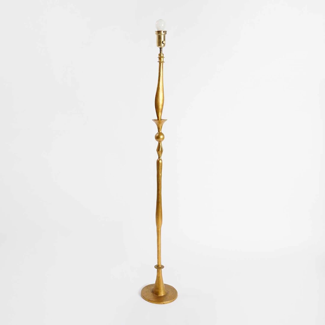After Alberto Giacometti Gilt-Bronze "Grande Feuille" Model Floor Lamp