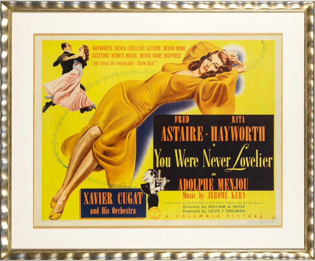 Half sheet poster for You Were Never Lovelier starring Fred Astaire