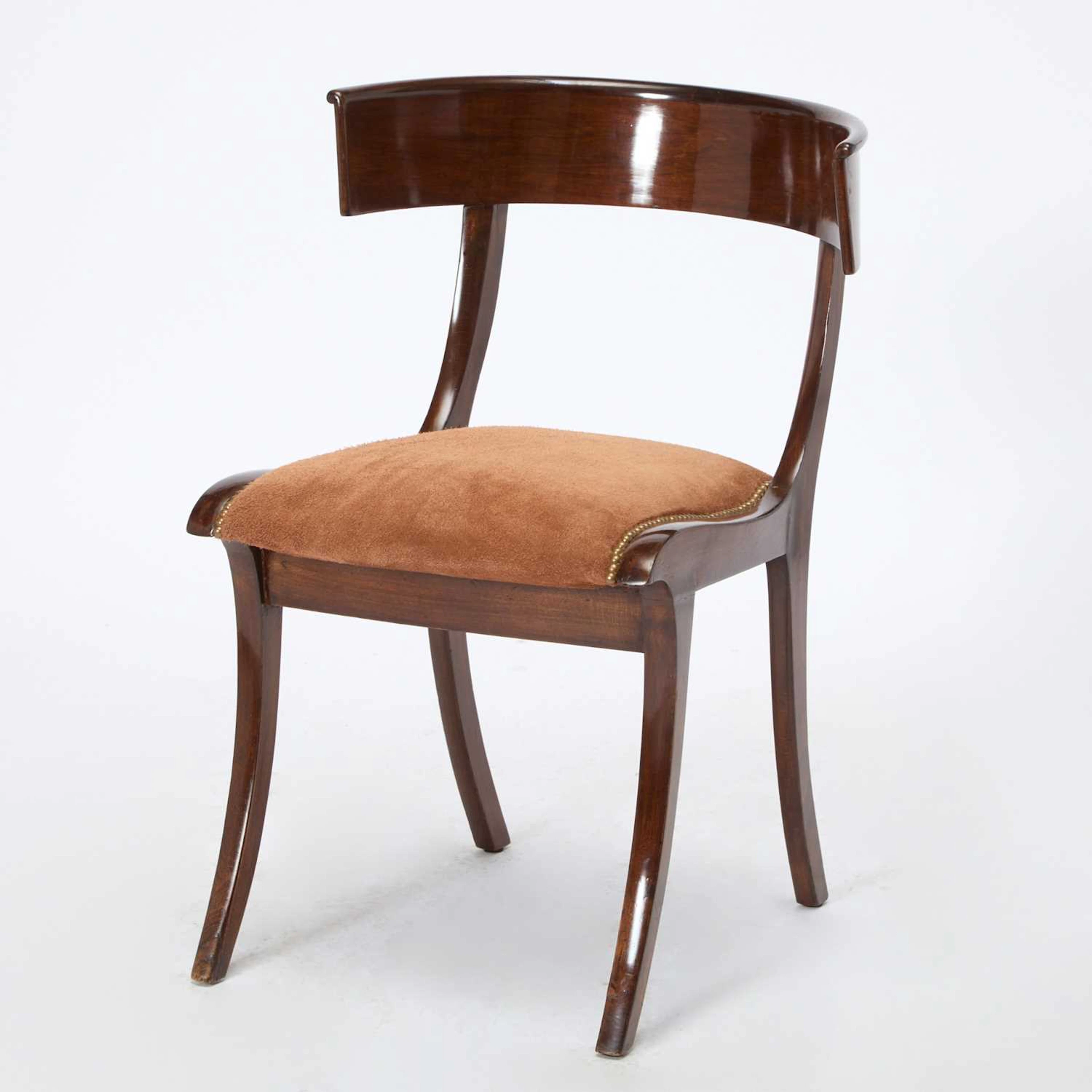 Regency Upholstered Mahogany Klismos Chair