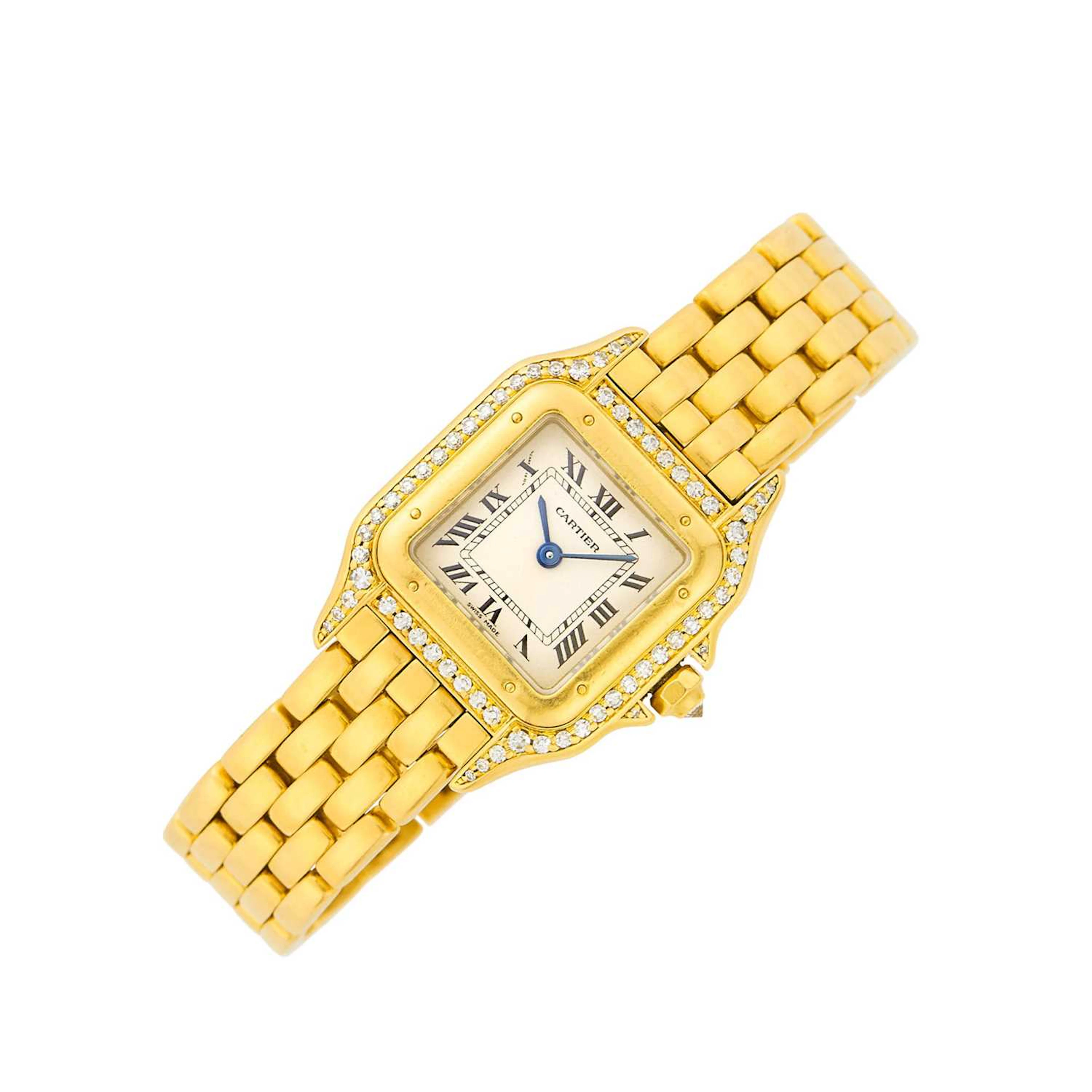 Cartier Gold and Diamond 'Panthère Wristwatch