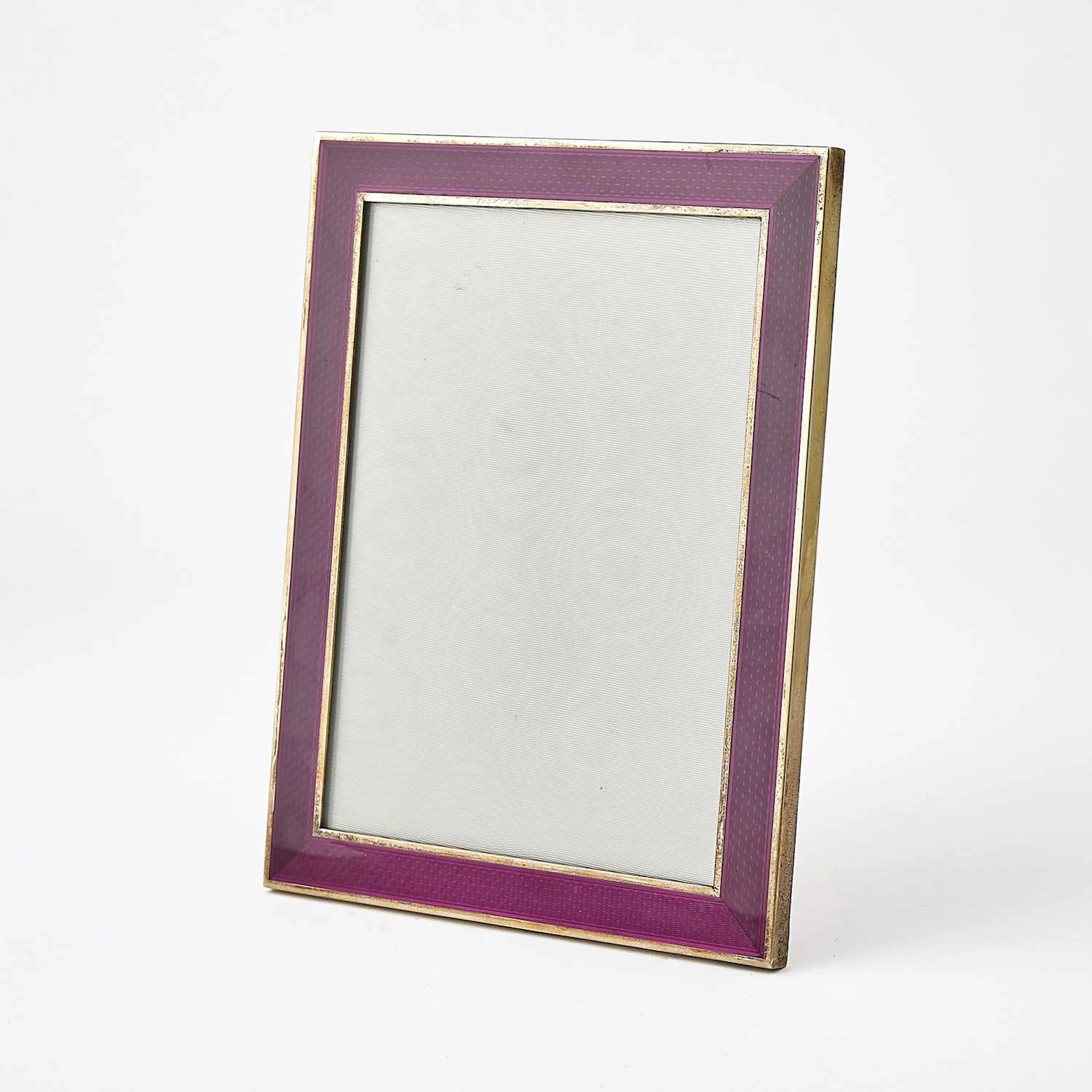 Italian Sterling Silver and Enamel Picture Frame