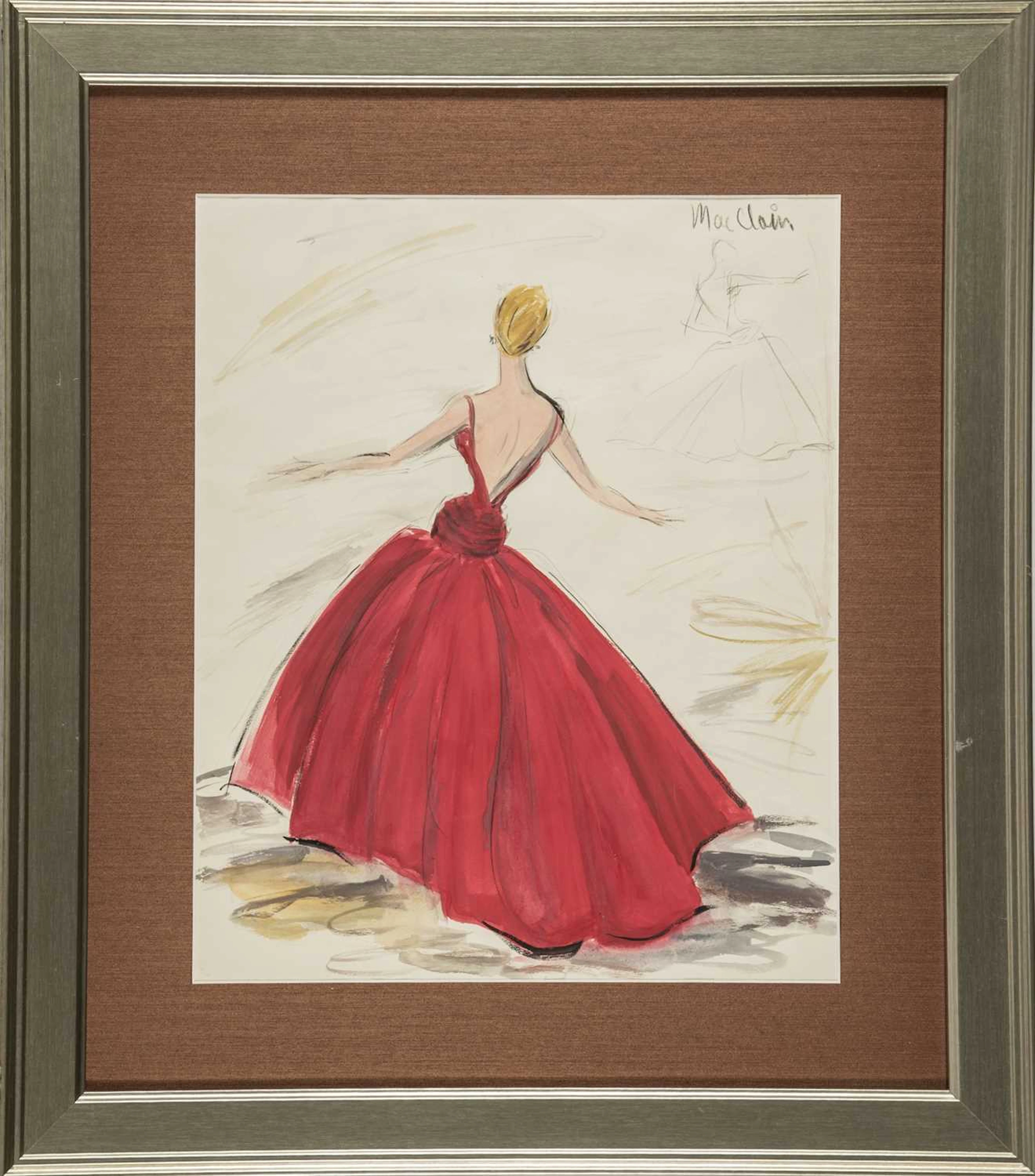Edith Head's backless gown design for Shirley MacLaine's first Oscar nomination