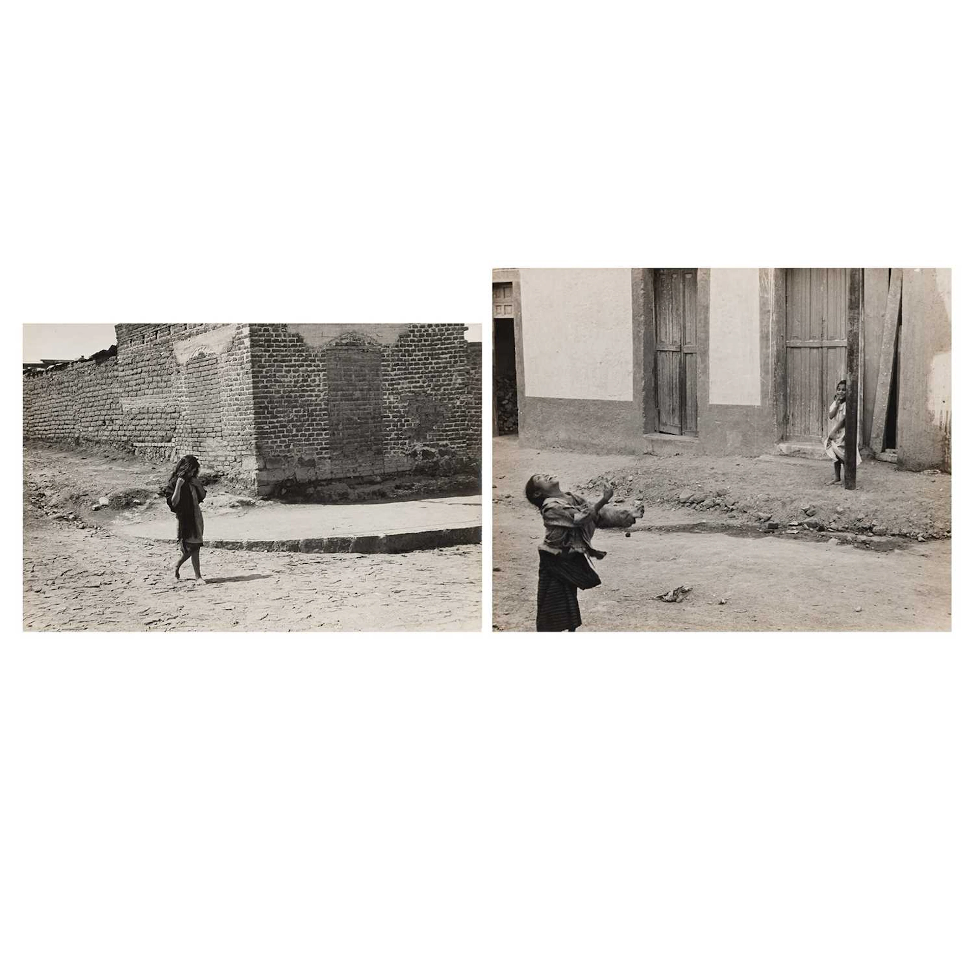 Helen Levitt, two photographs of Mexican children, 1941