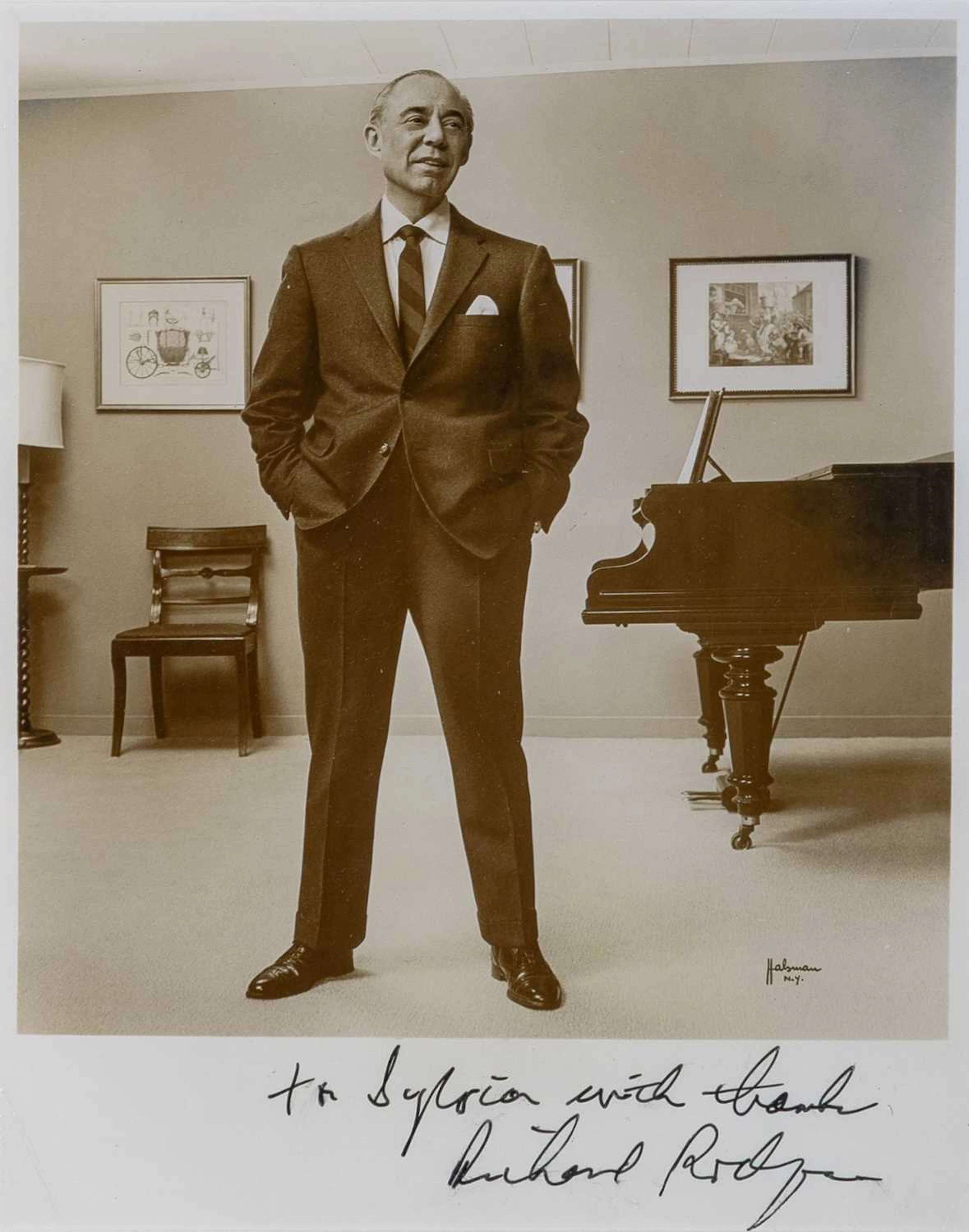 A fine photograph inscribed by Richard Rodgers
