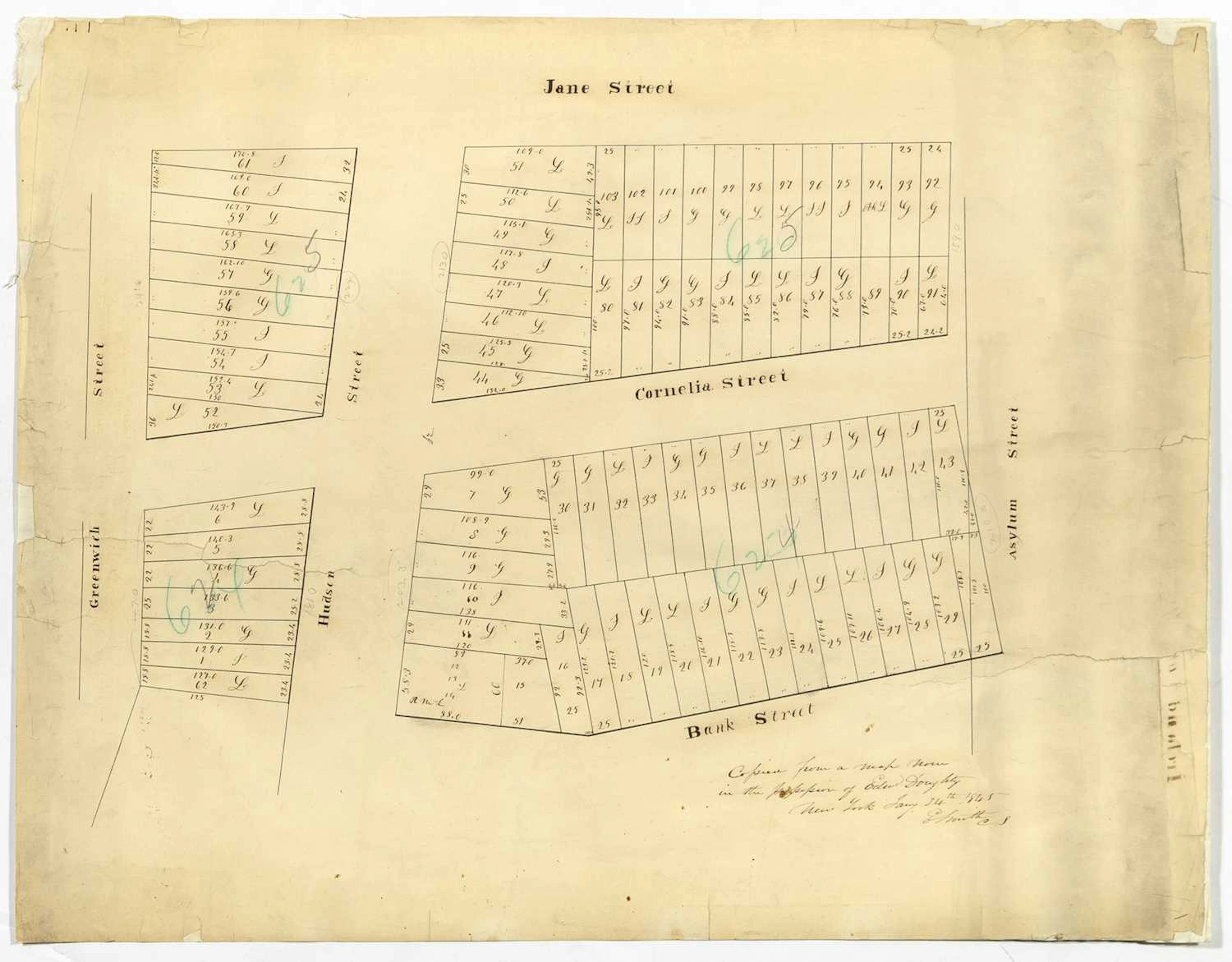 A pleasing map of Greenwich Village in 1845