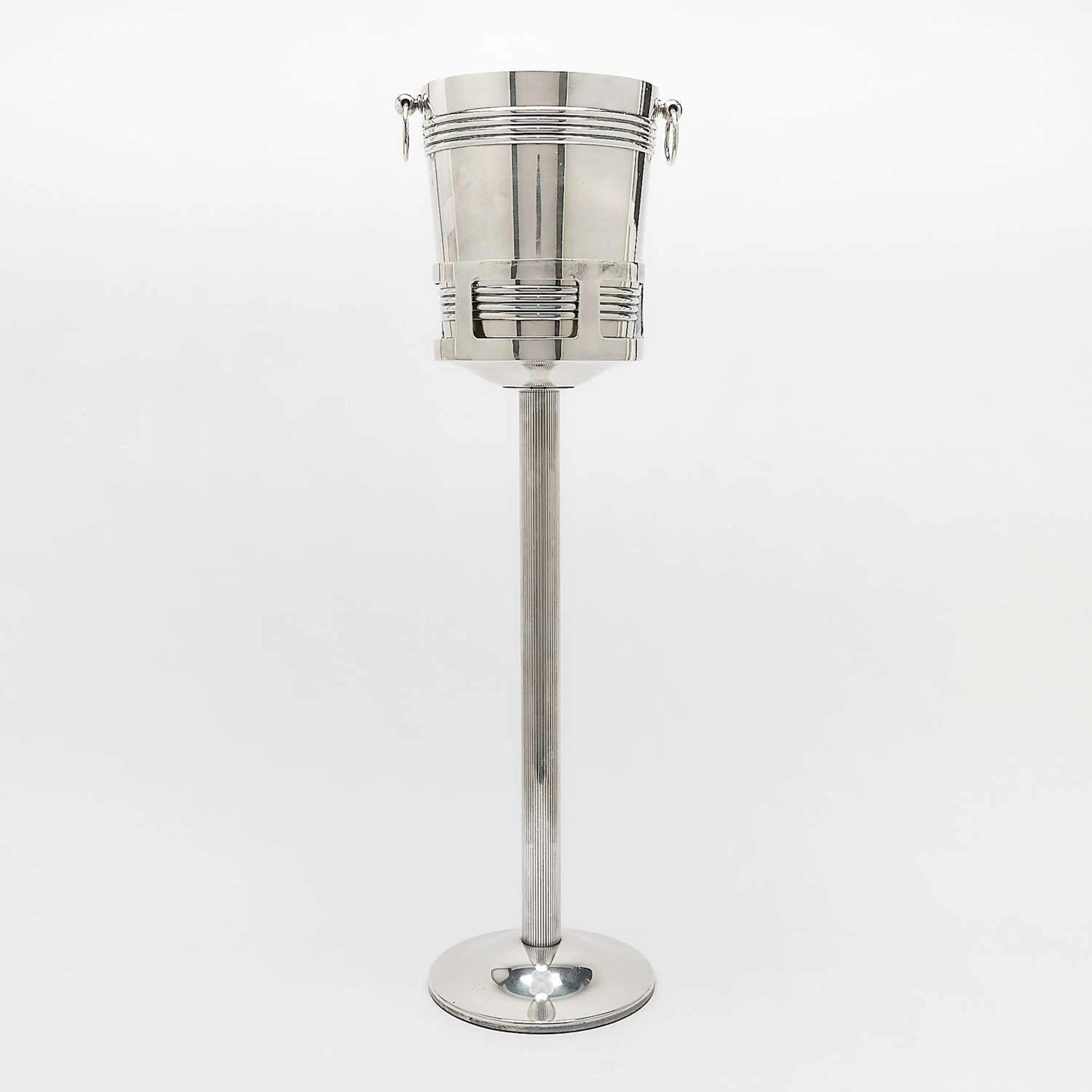 Christofle Silver Plated Wine Cooler and Stand