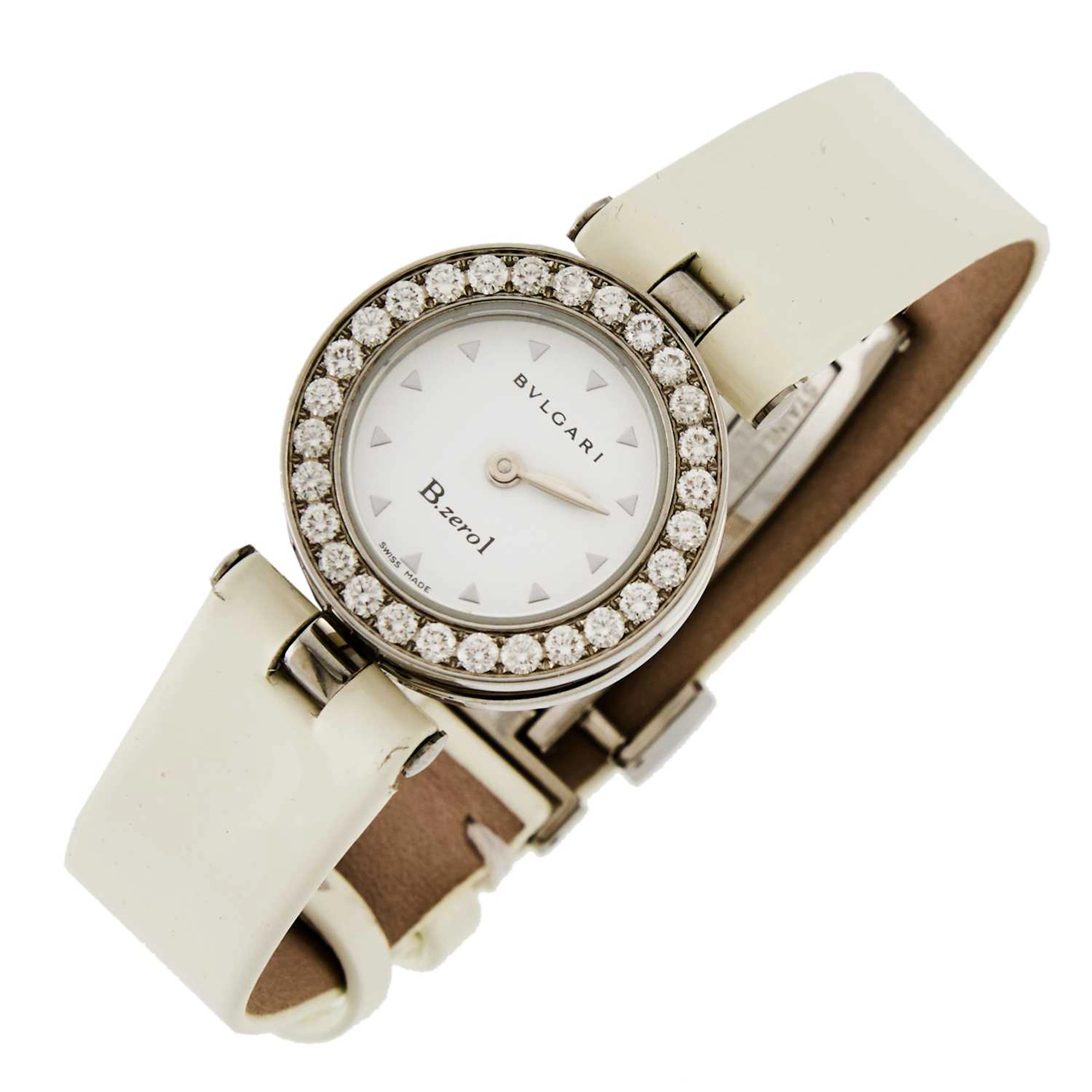 Bulgari Stainless Steel and Diamond 'B.zero1' Wristwatch