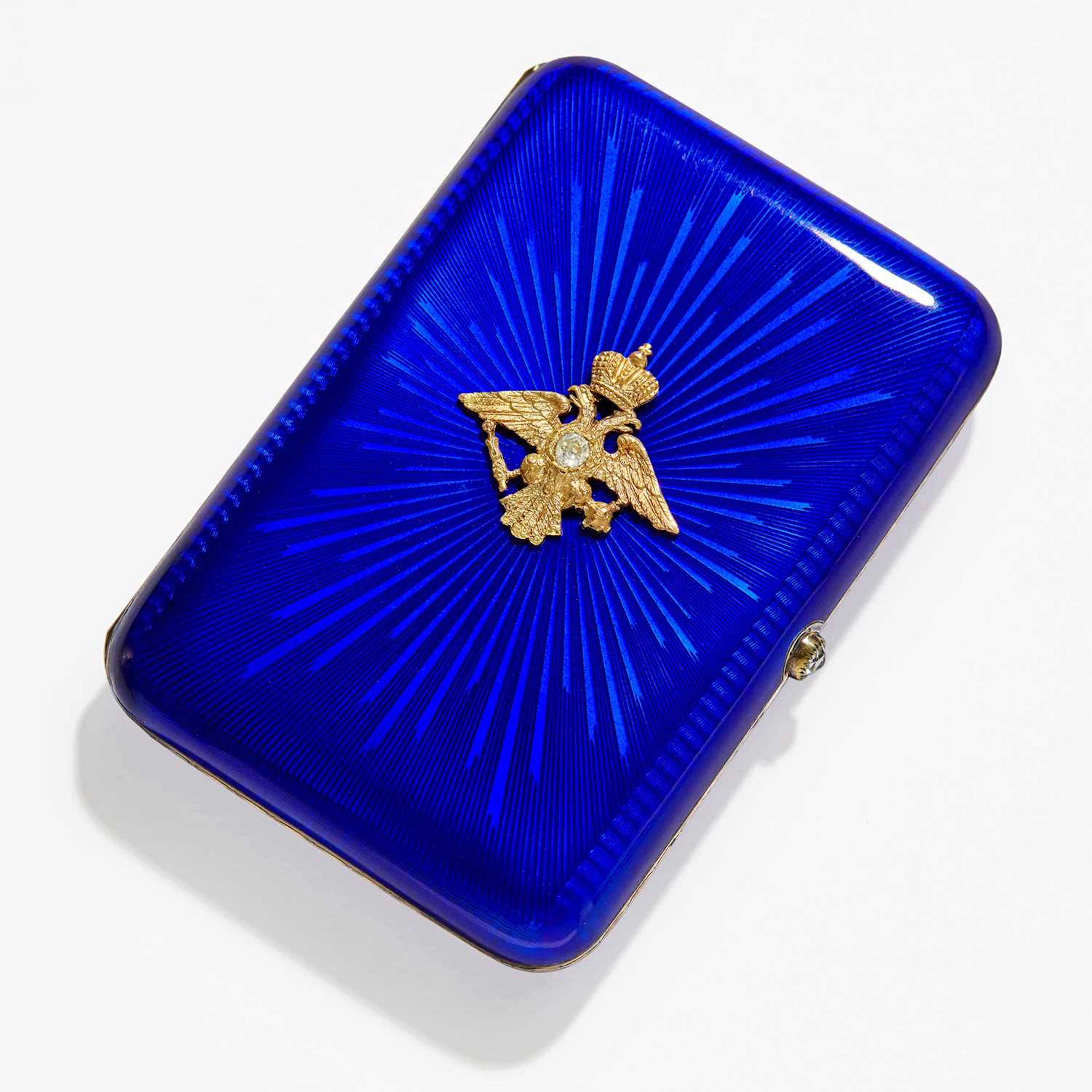 Fabergé Jeweled Silver-Gilt and Guilloché Enamel Imperial Presentation