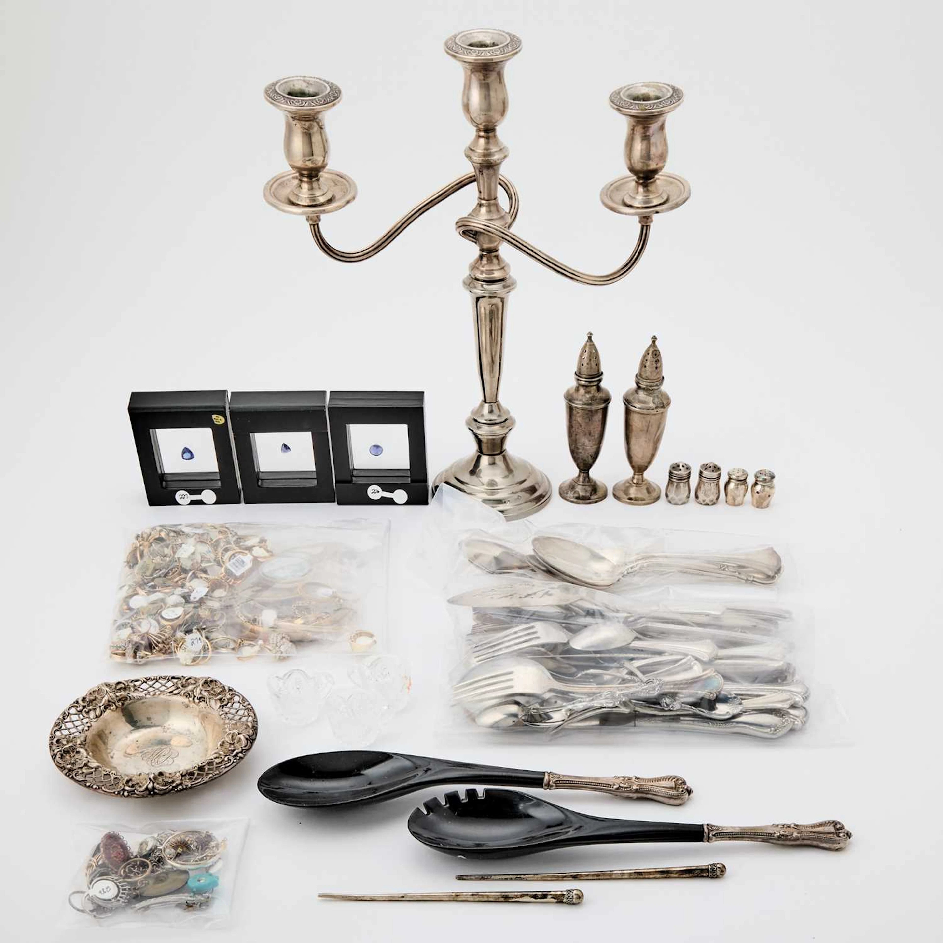 Group of Gold, Low Karat Gold, Gold-Filled, Metal and Gem-Set Jewelry