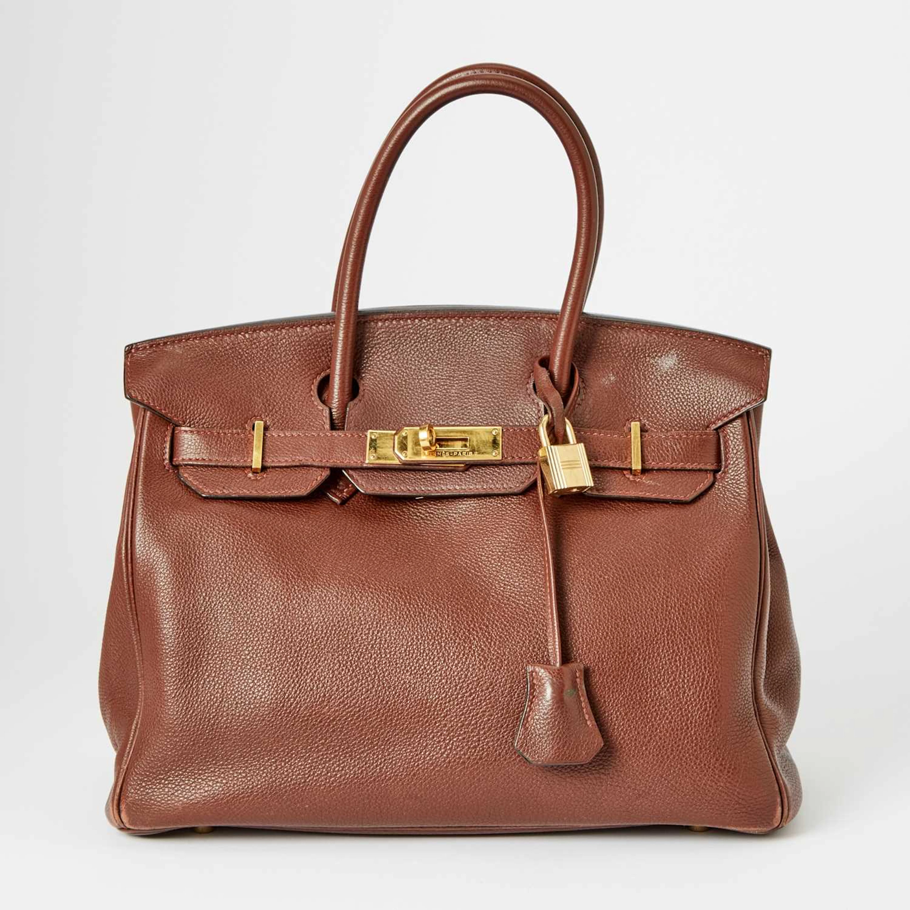 Hermès Brown Leather Birkin 30 Bag