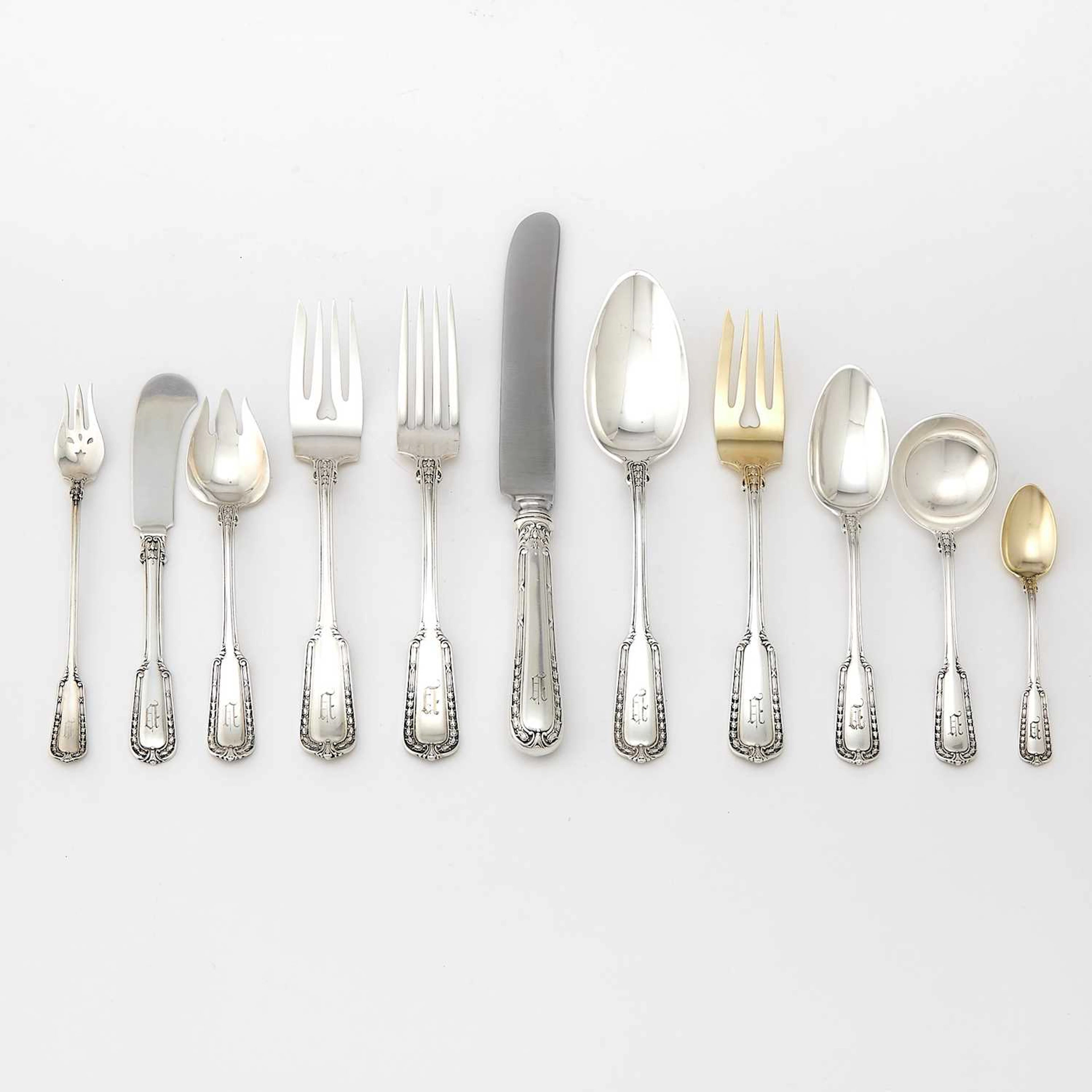 Gorham Sterling Silver "Chesterfield" Pattern Flatware Service