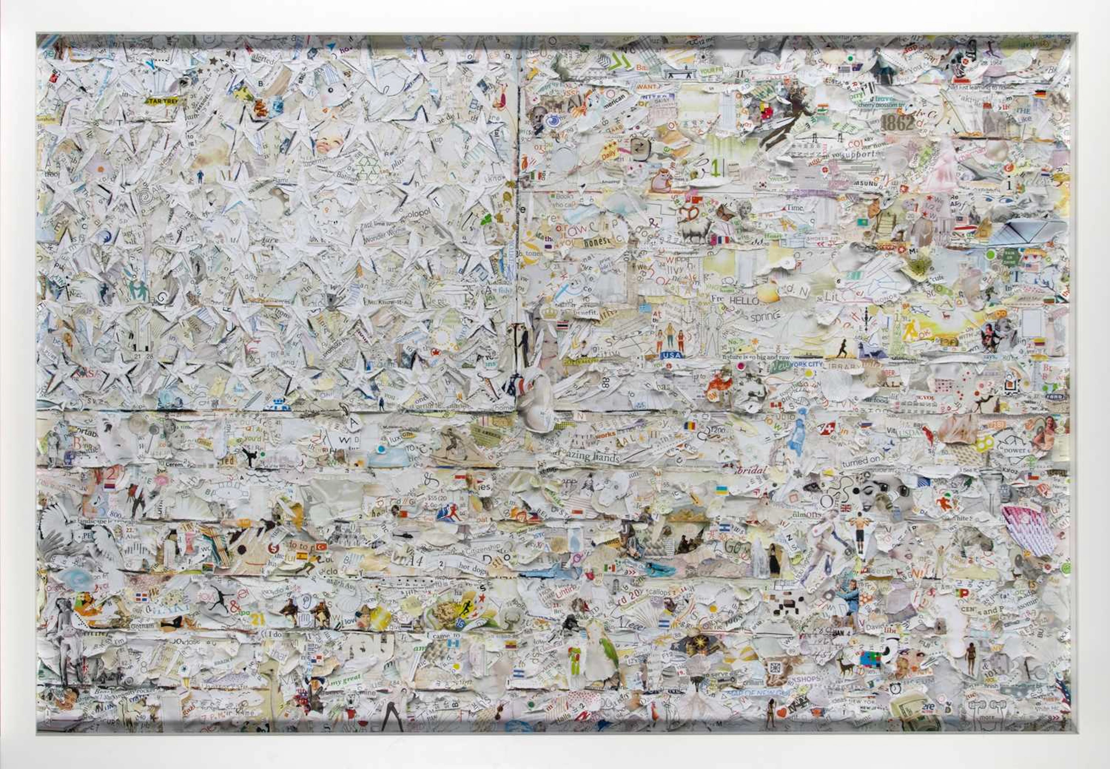 Vik Muniz, White Flag, after Jasper Johns (Pictures of Magazines 2)