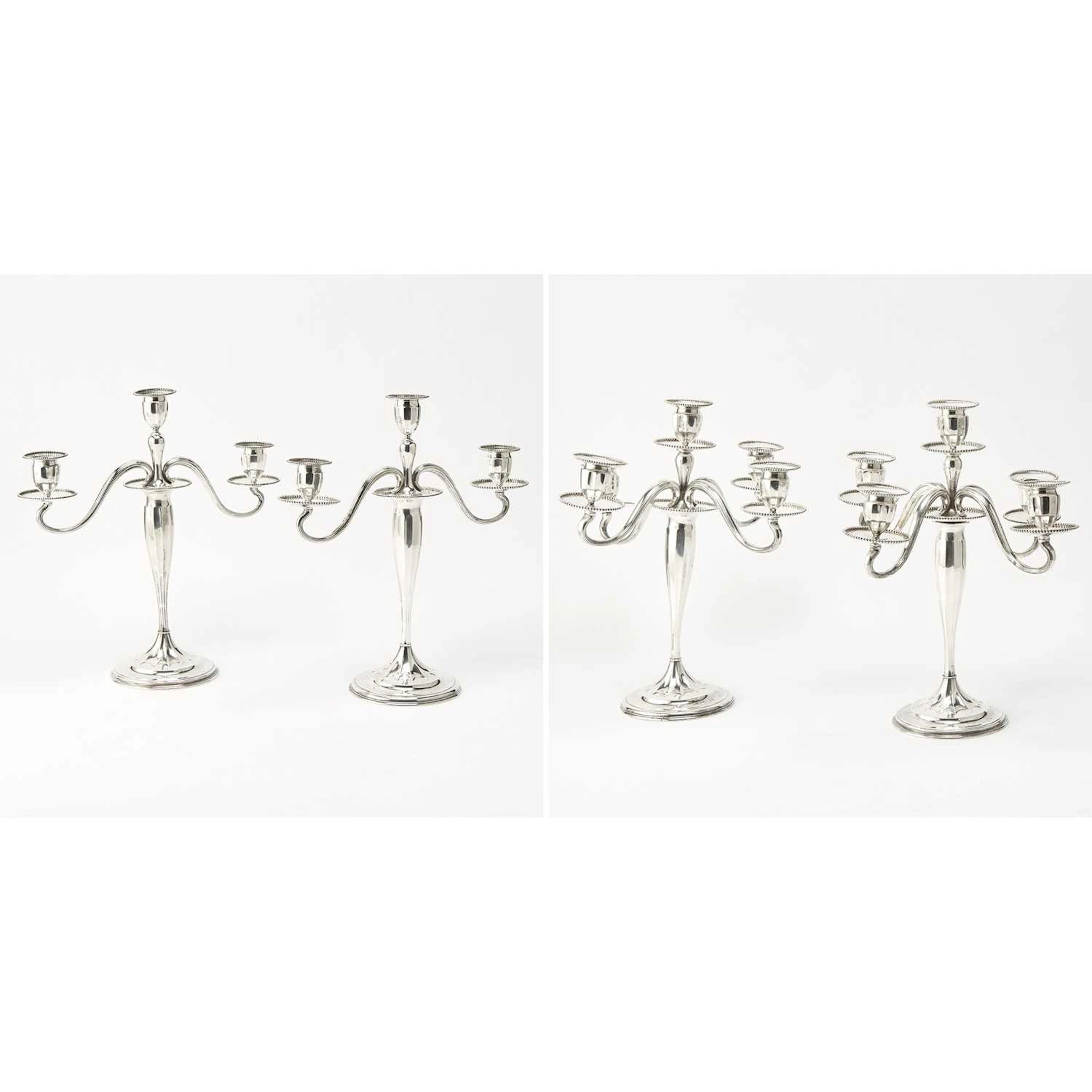 Suite of Tiffany & Co. Sterling Silver Candelabra