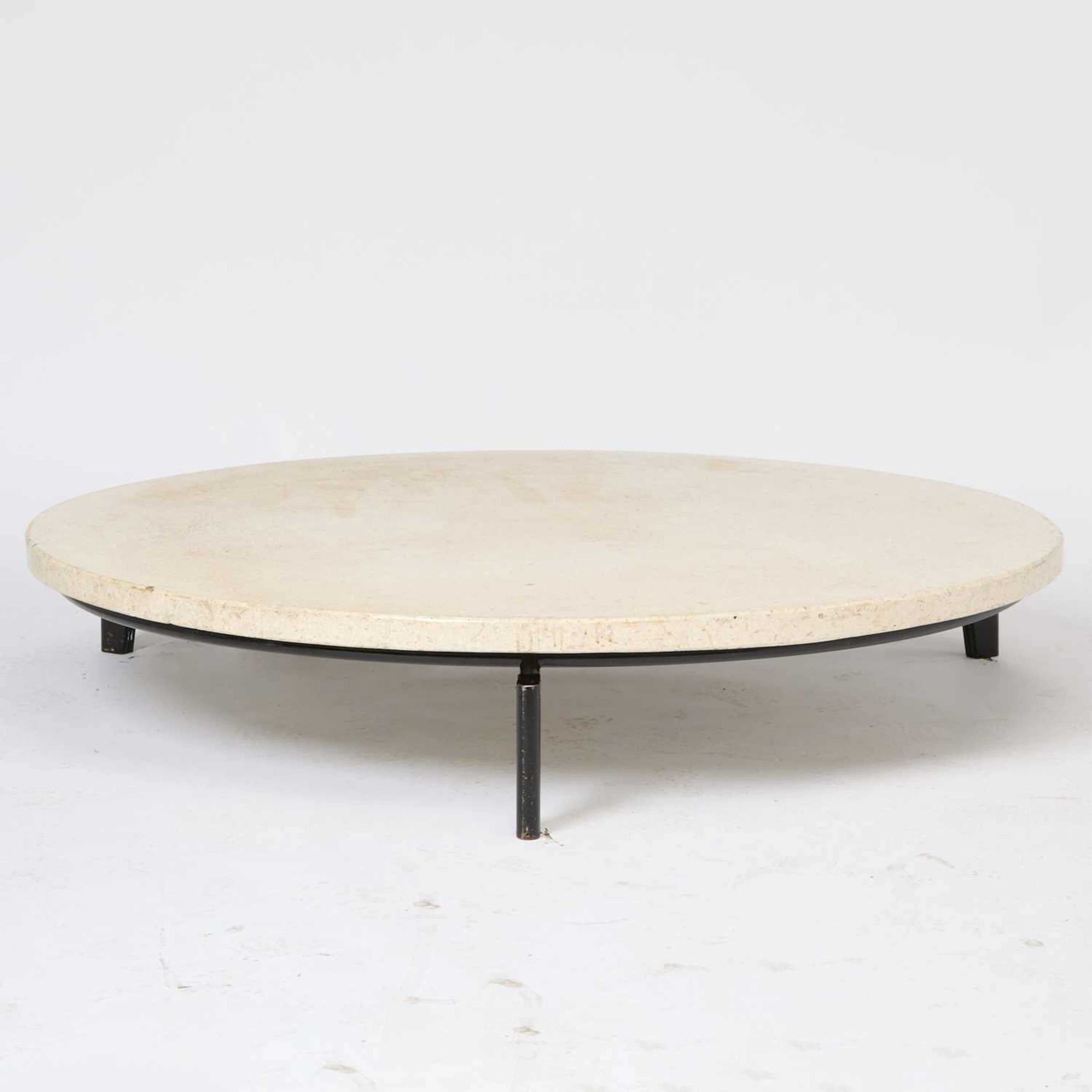 After Jean Prouve Metal and Terrazzo "Gigantic" Coffee Table