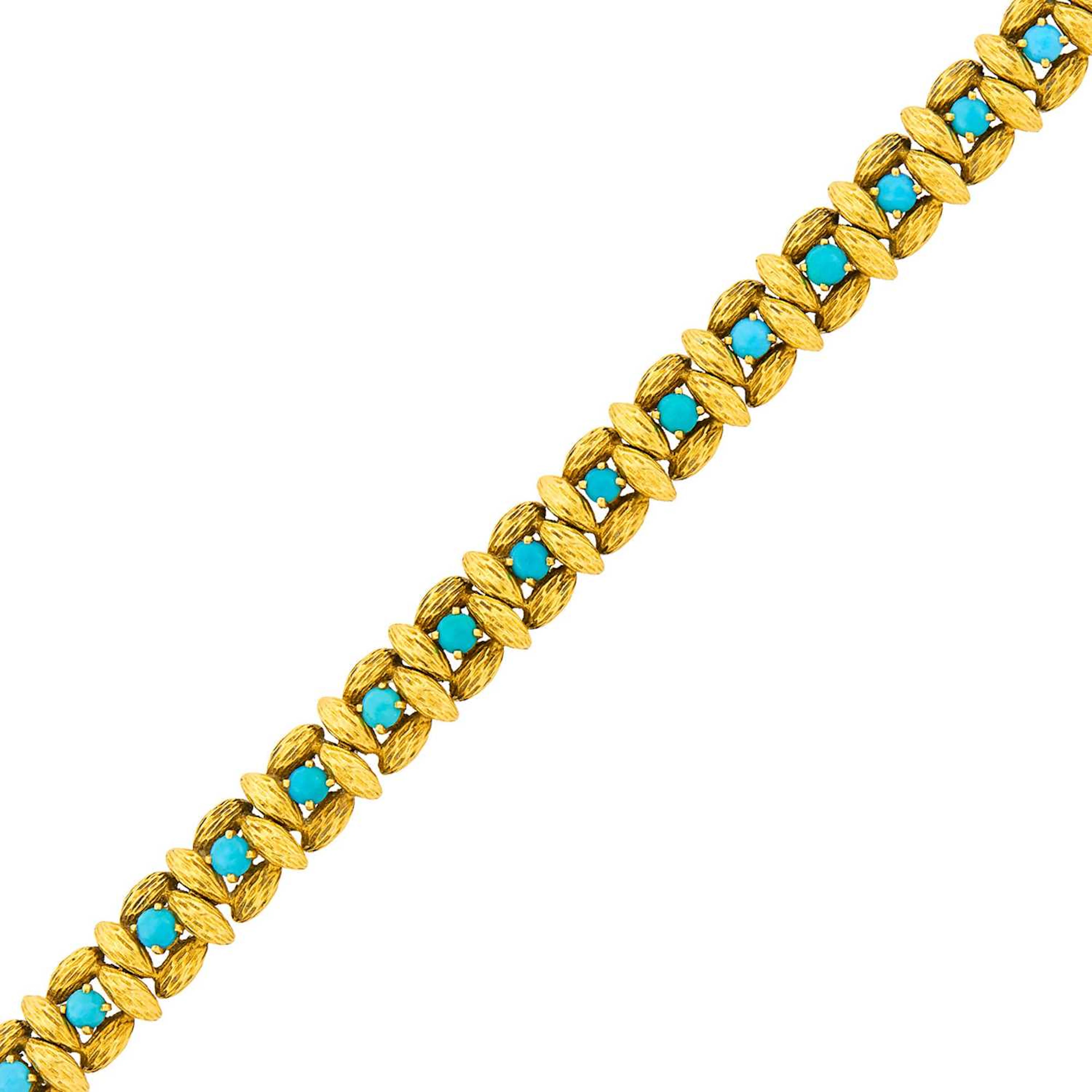 Mauboussin Gold and Turquoise Bracelet, France