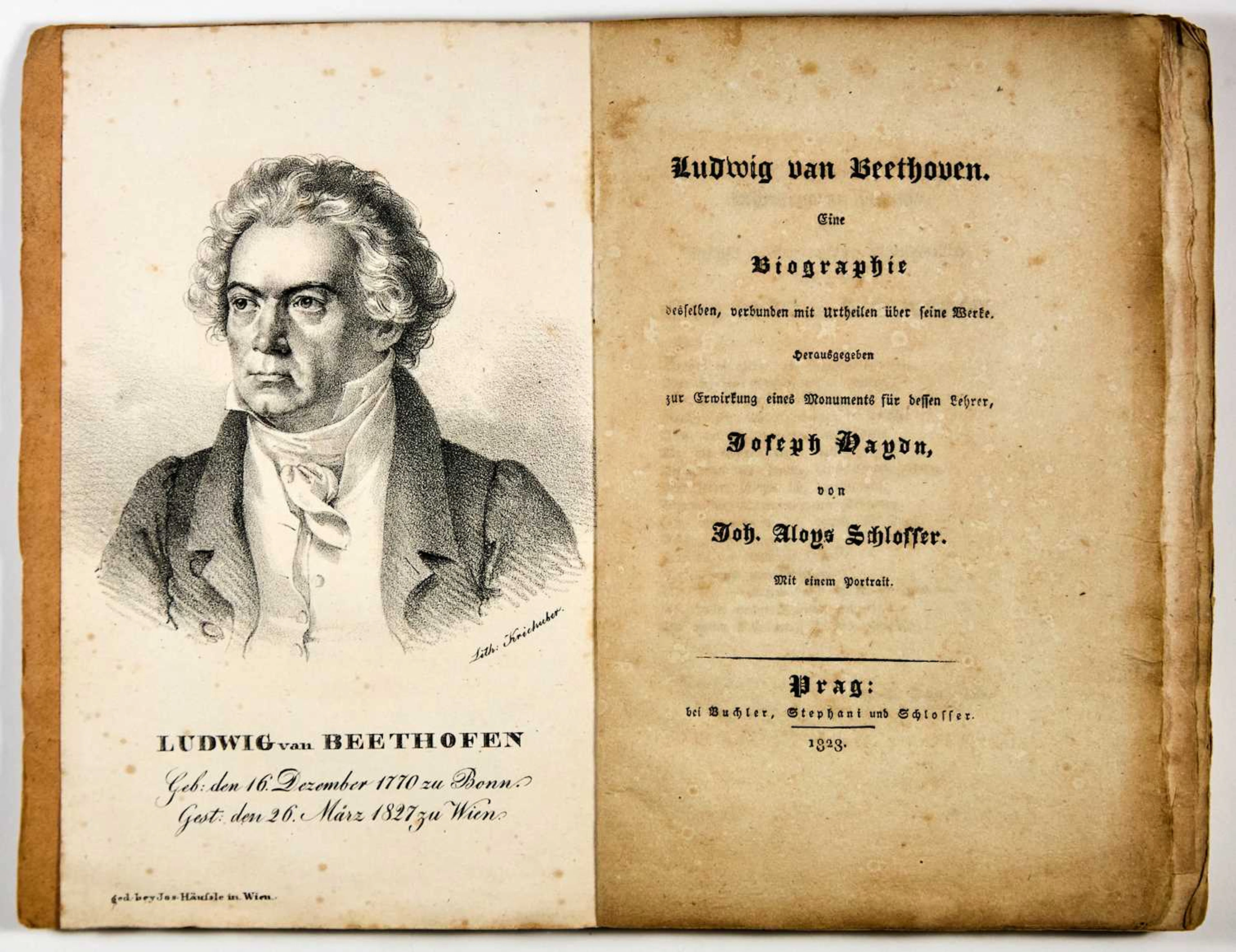 The first biography of Beethoven, printed months after his death