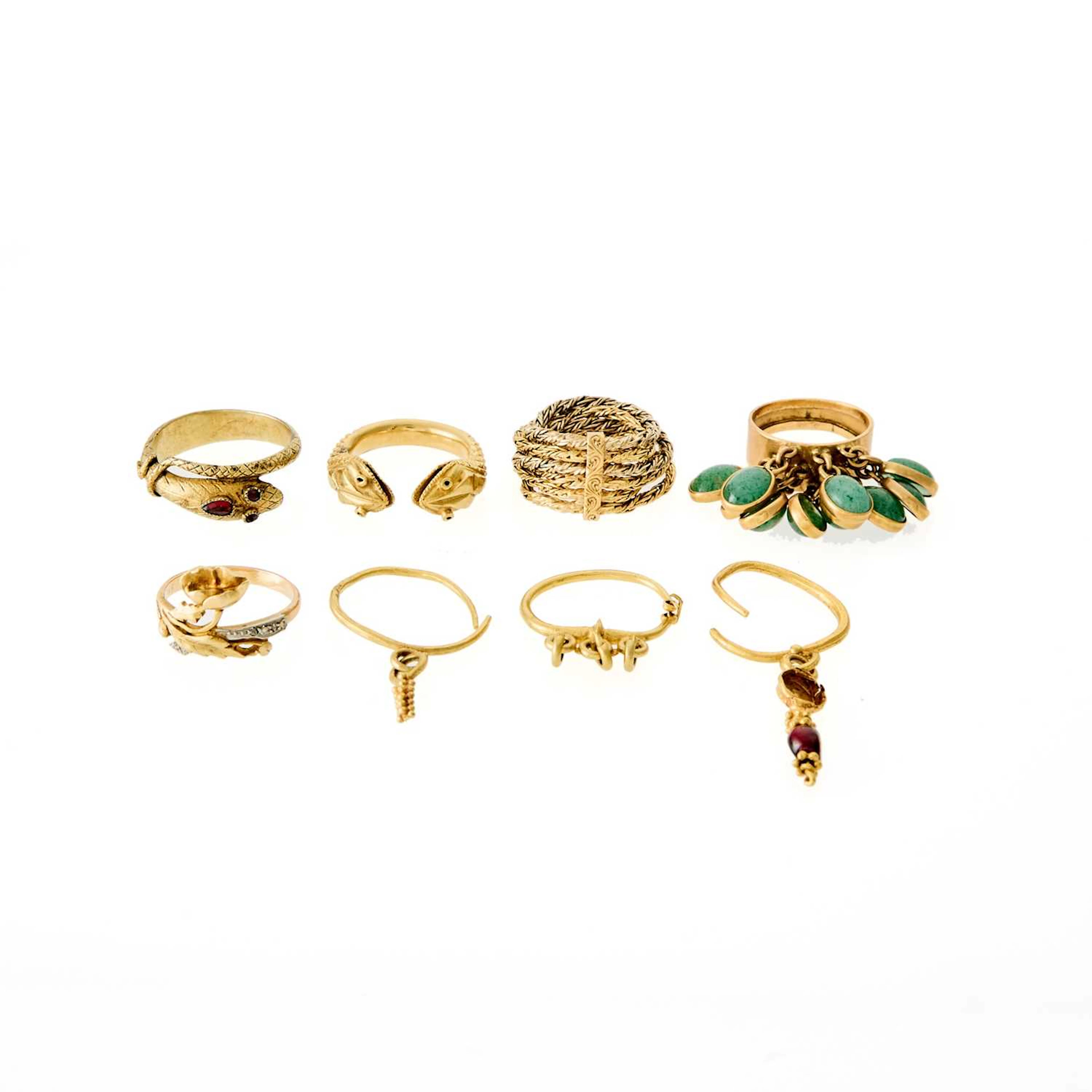 Group of Gold and Gem-Set Rings and Fragments