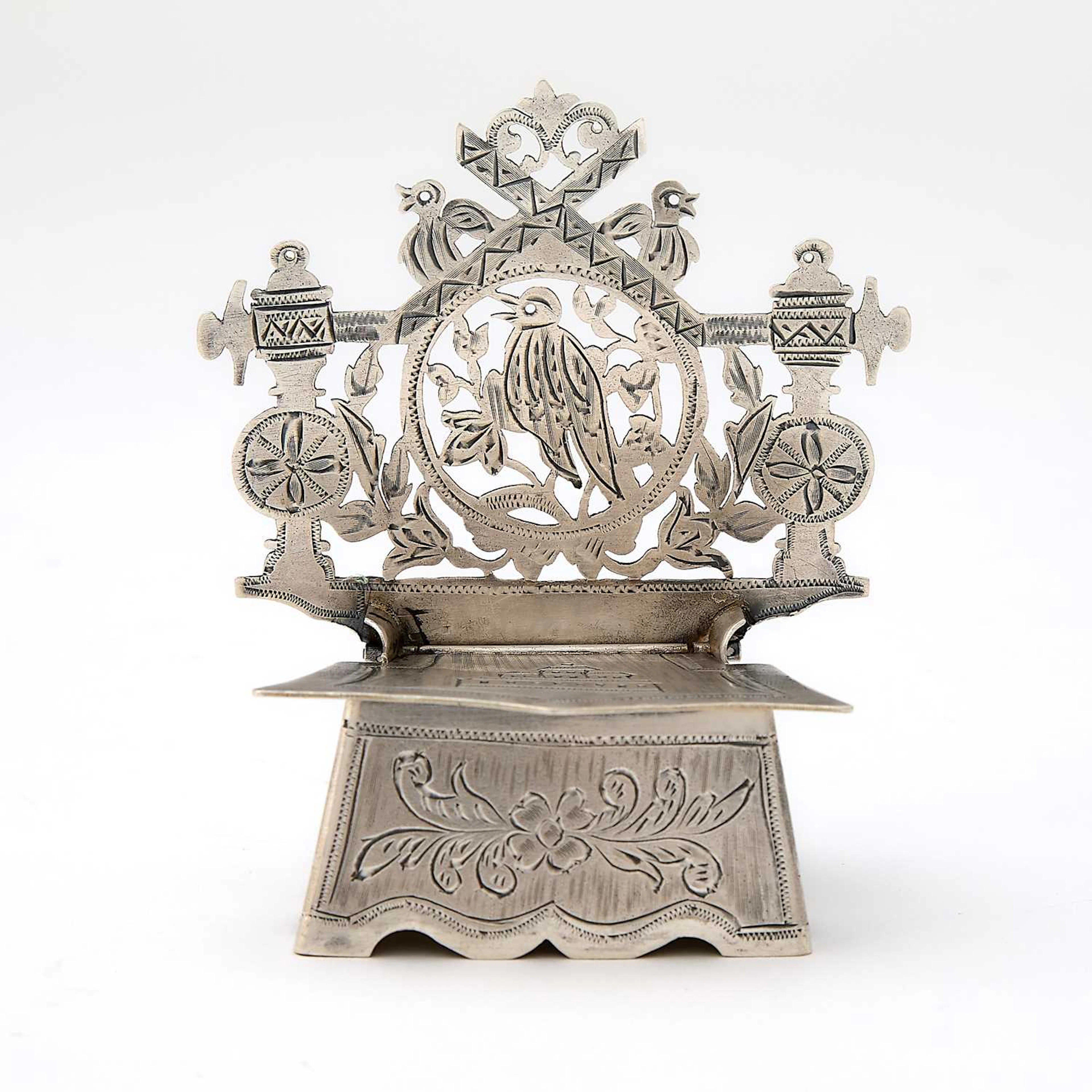 Russian Silver Salt Throne