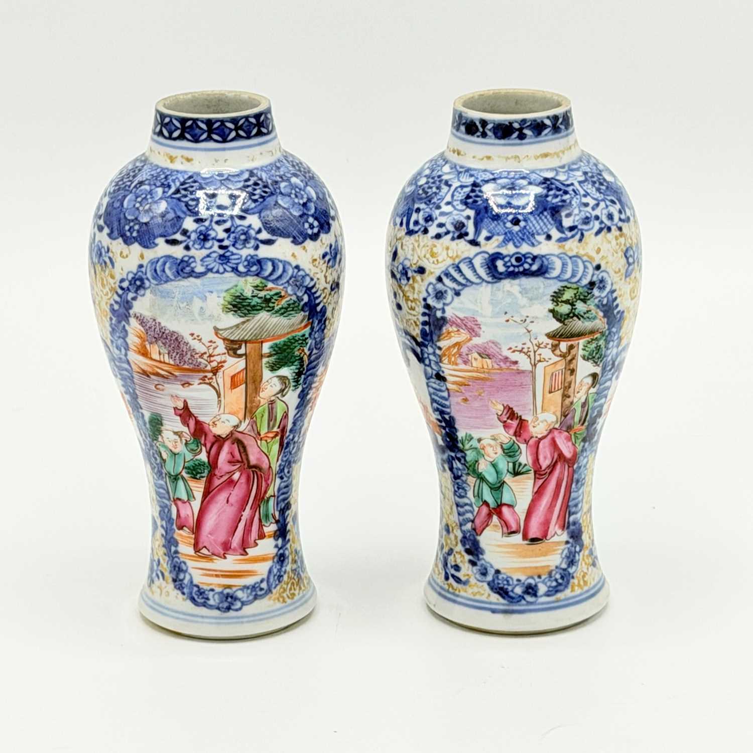 Pair of Chinese Porcelain Baluster-form Jars
