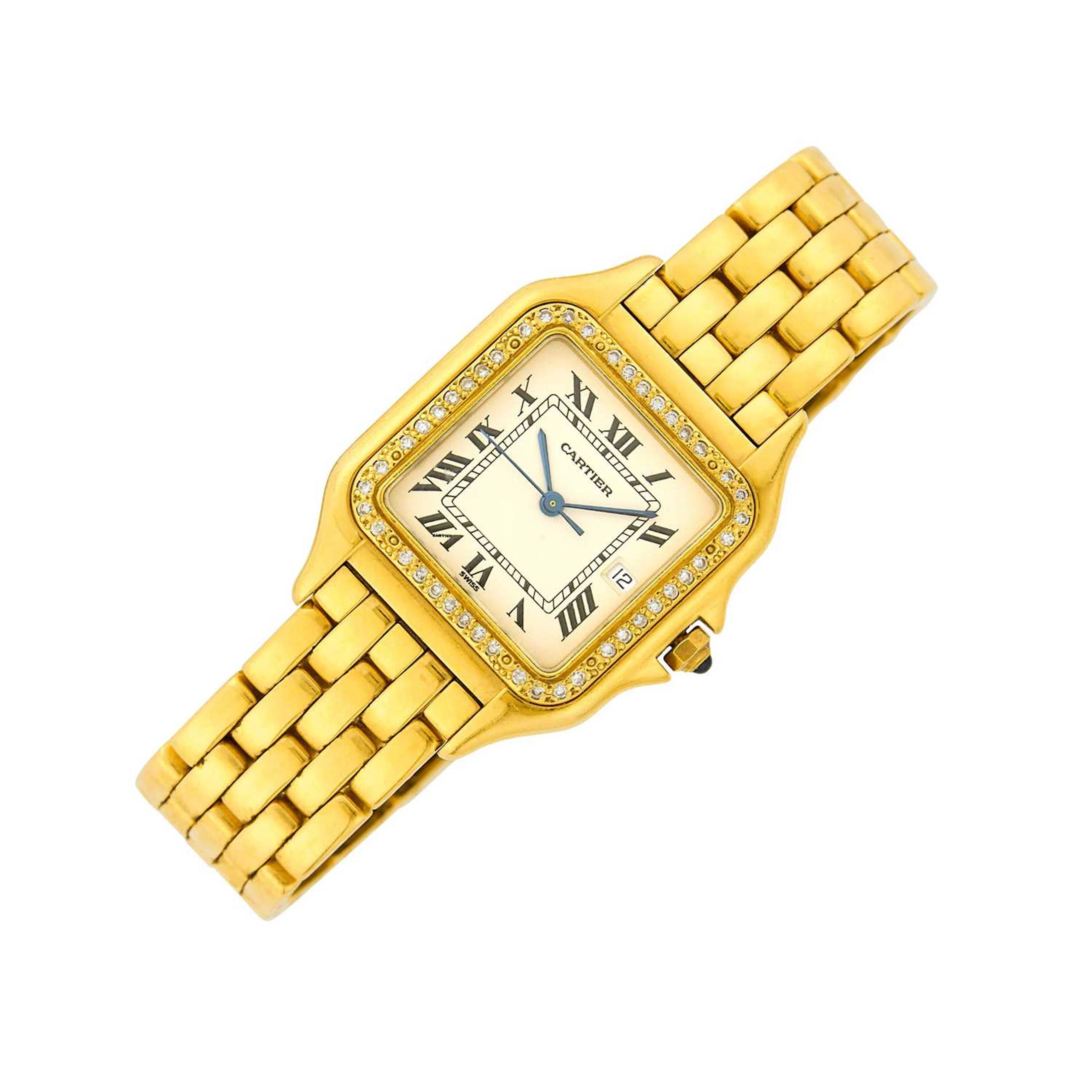 Cartier Gold and Diamond 'Panthère' Wristwatch