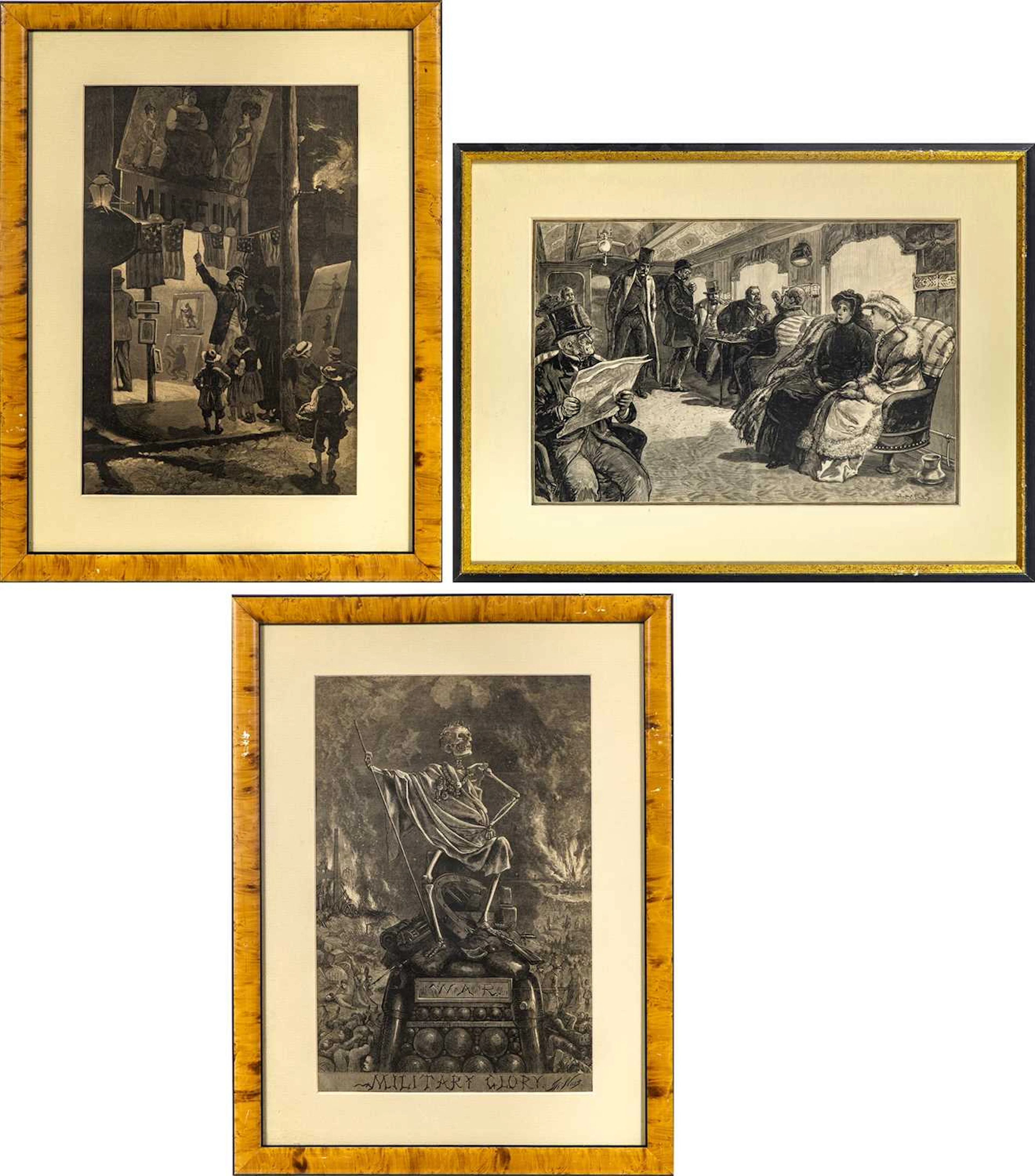 A collection of extracted Harper's Weekly illustrations including Homer & Nast