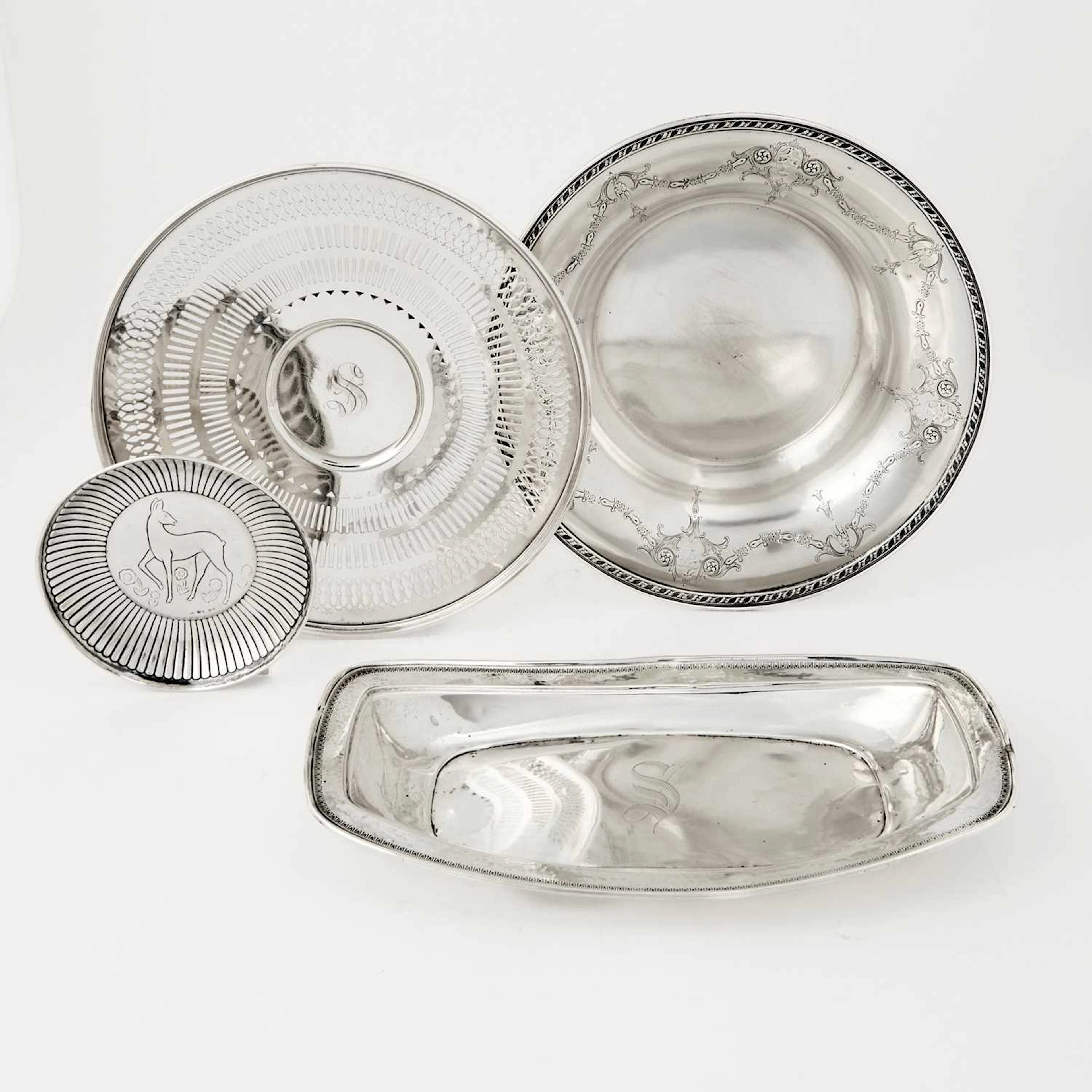 Four Silver Dishes