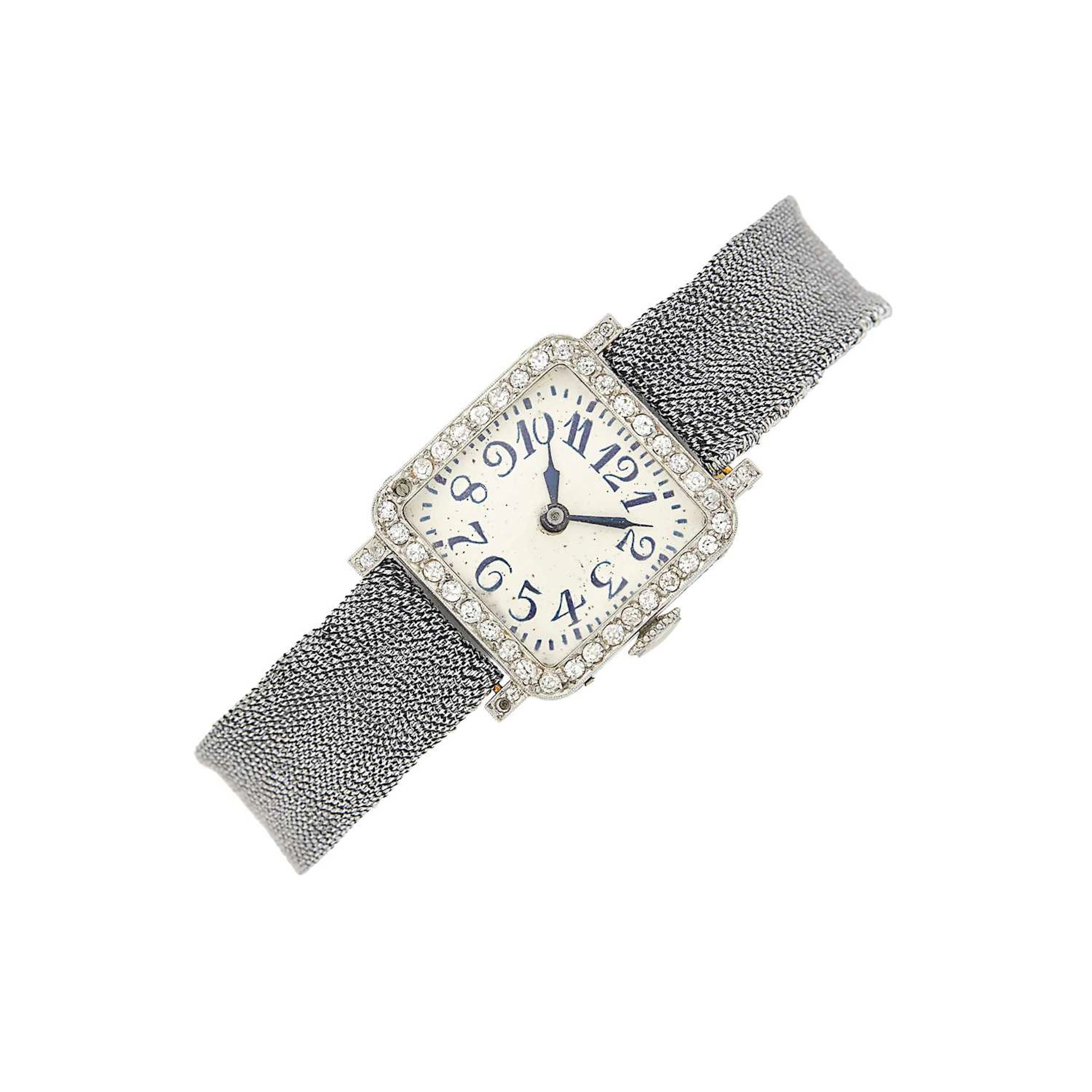 Platinum, Gold and Diamond Wristwatch, France