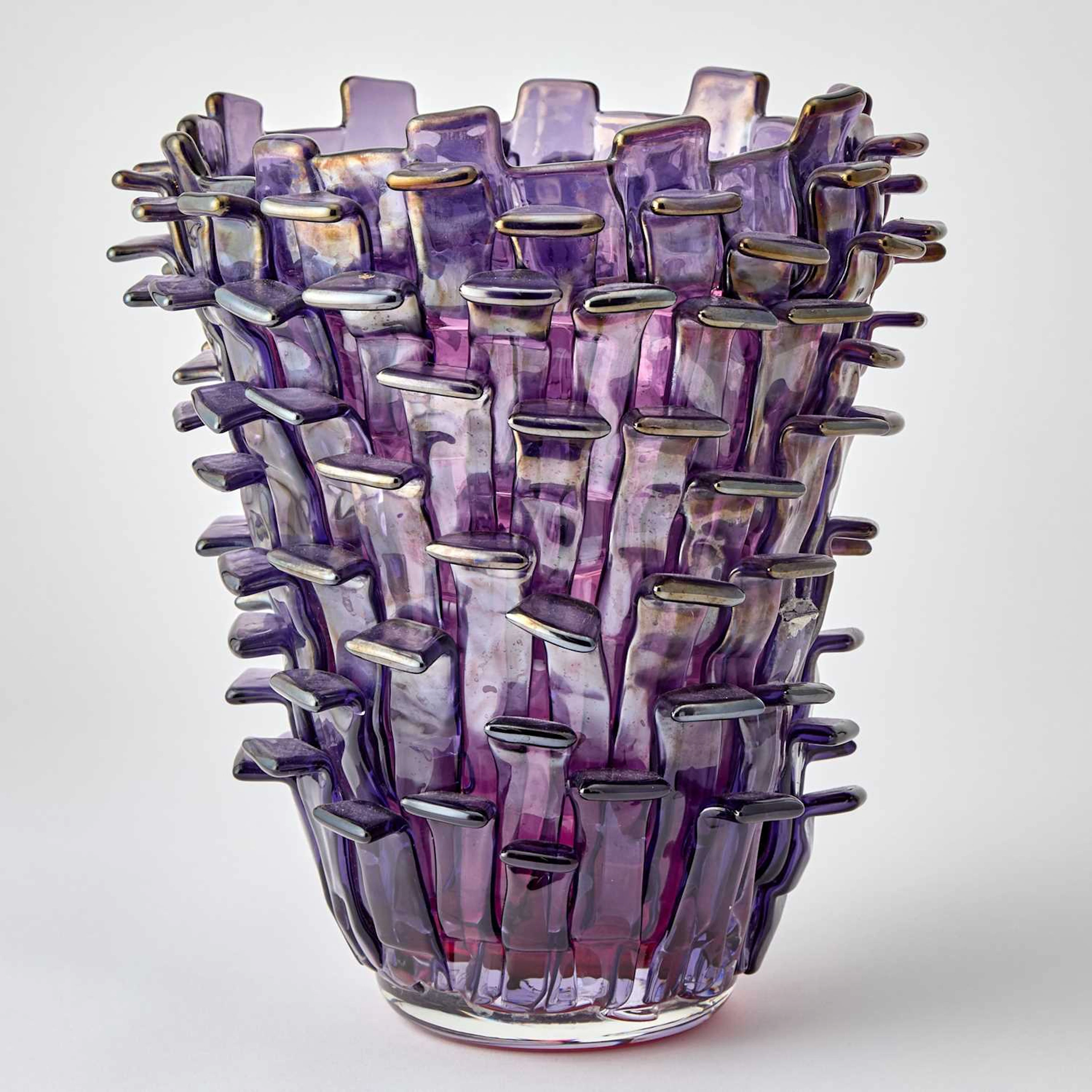 Venini Murano Hand-Blown and Applied Glass "Ritagli" Vase