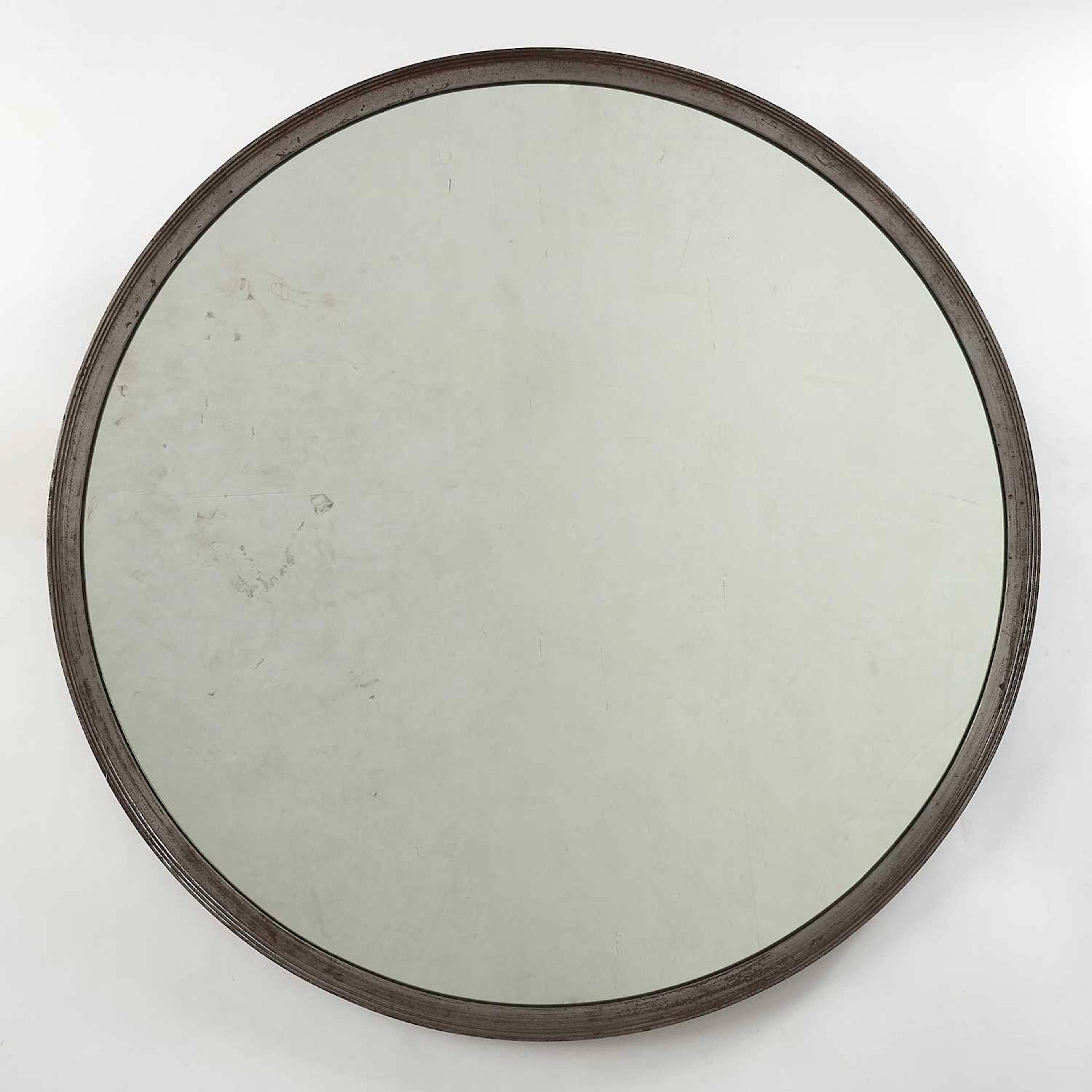 Edgar Brandt Style Iron Framed Mirror