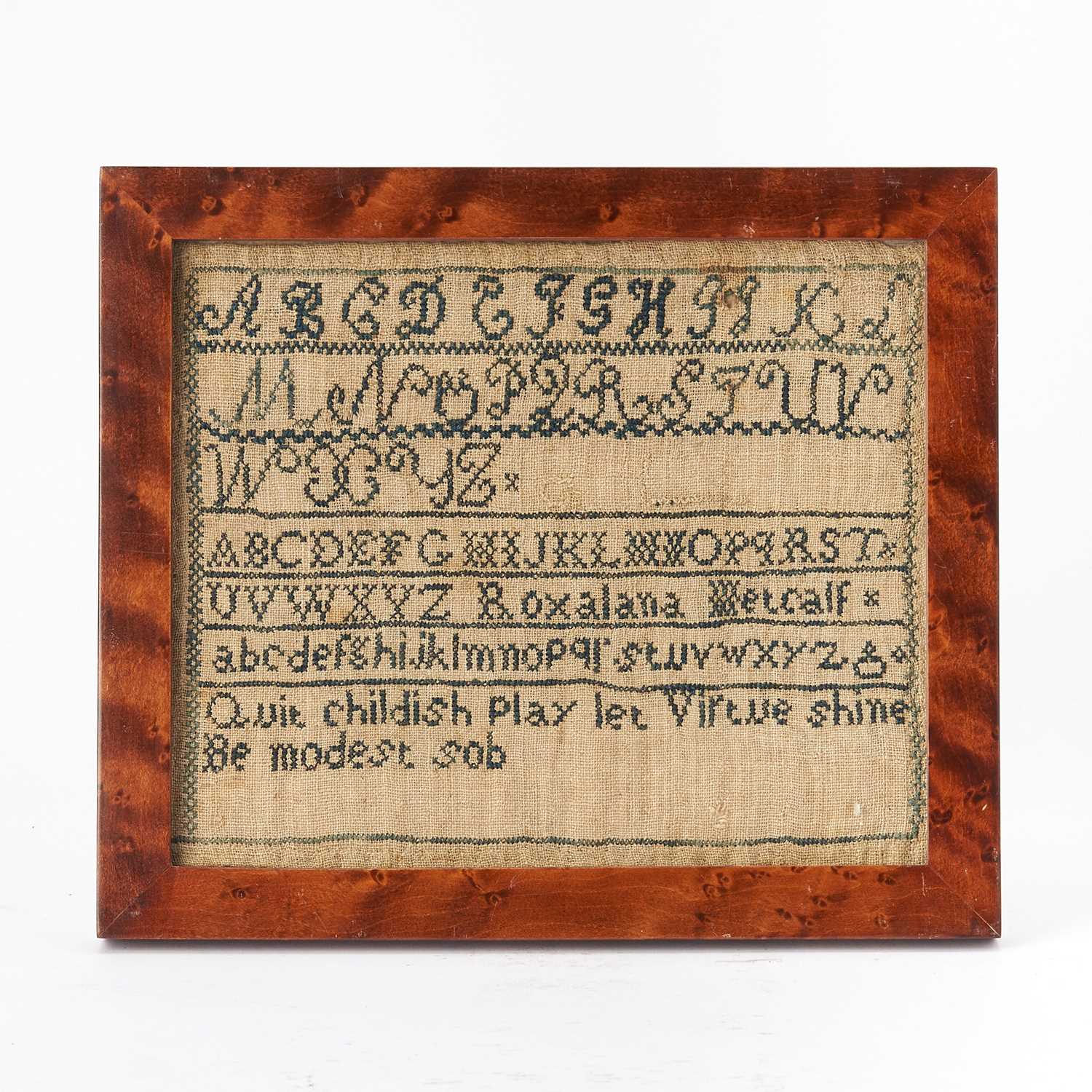 Needlework Sampler "Roxalana Metcalf"