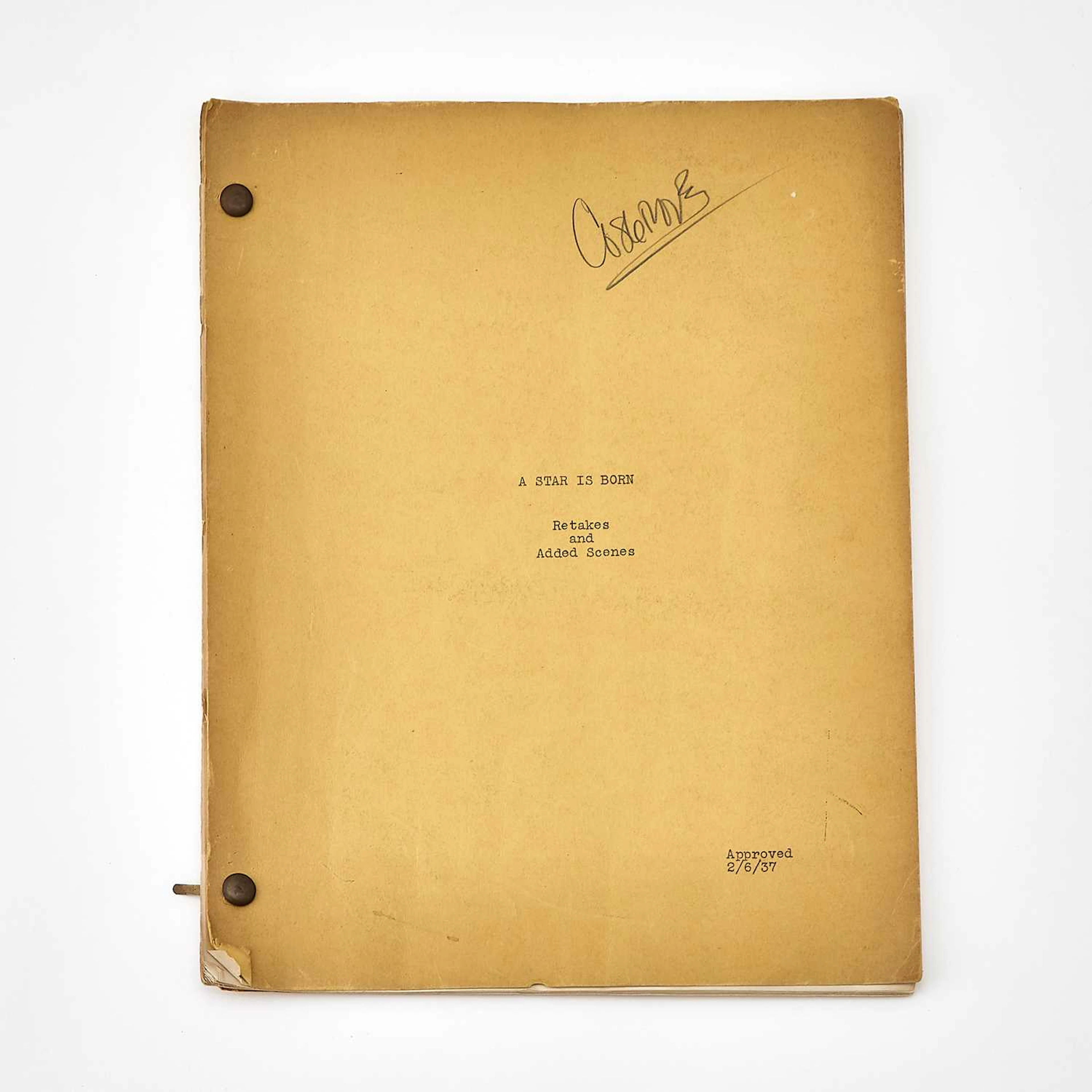 Jack Cosgrove's scrapbook with Selznick notes, Gone with the Wind