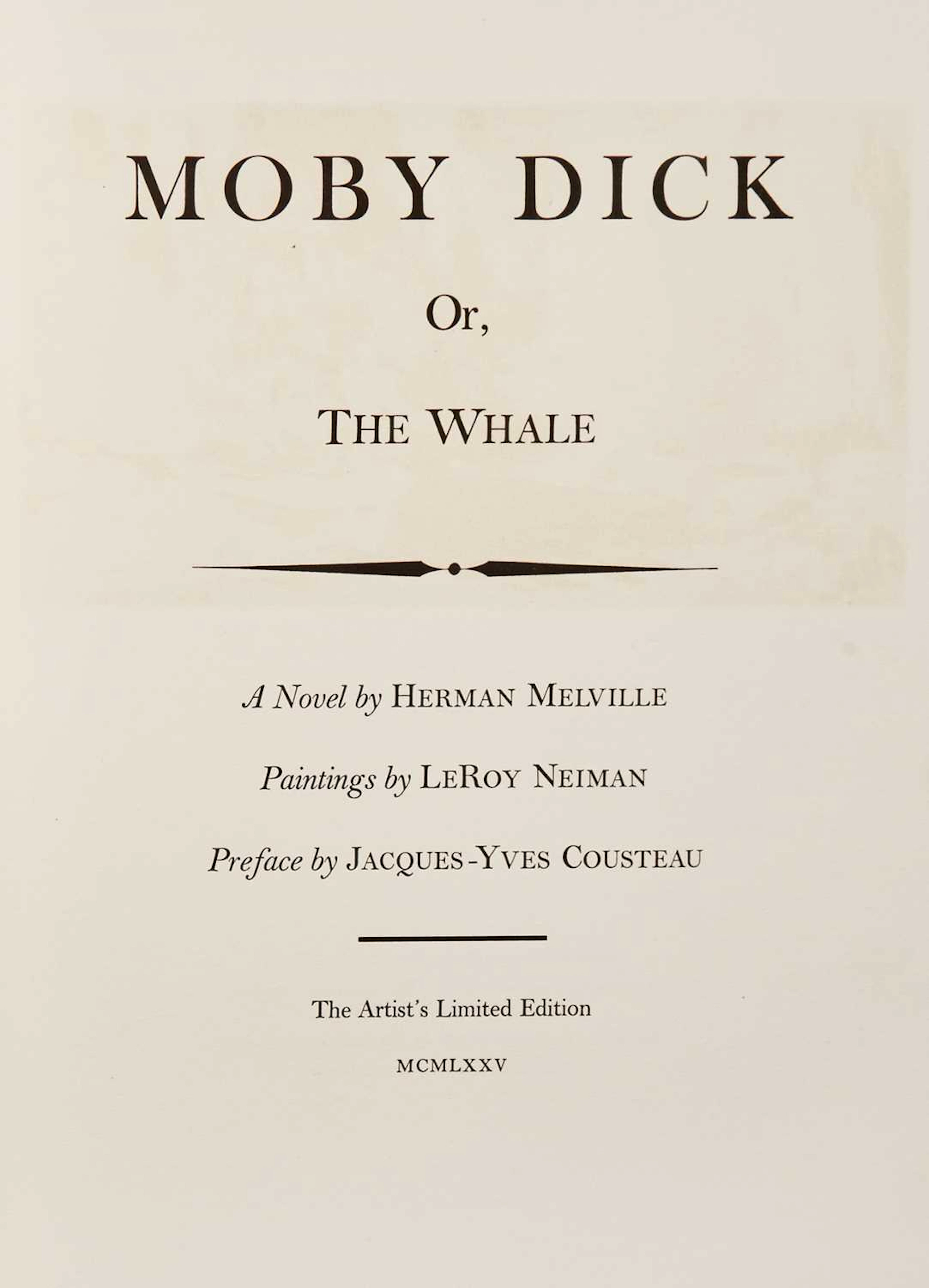 Leroy Neiman's own copy of his illustrated Moby Dick