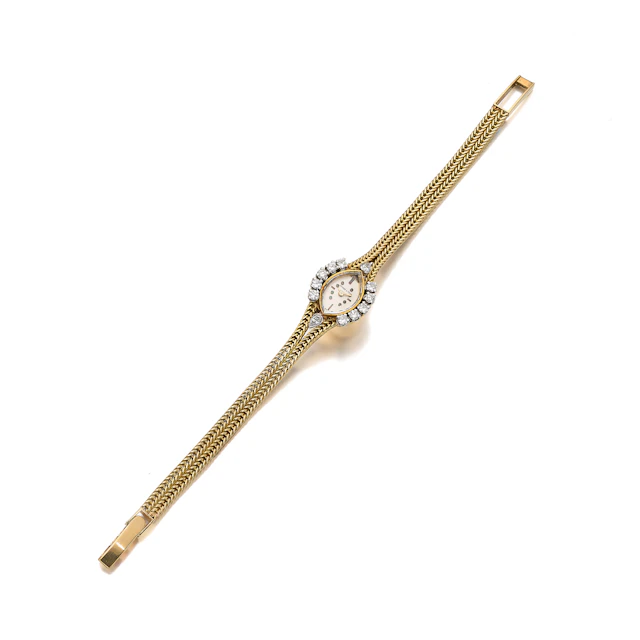 A Lady's Diamond and Gold Wristwatch, Tiffany & Co.