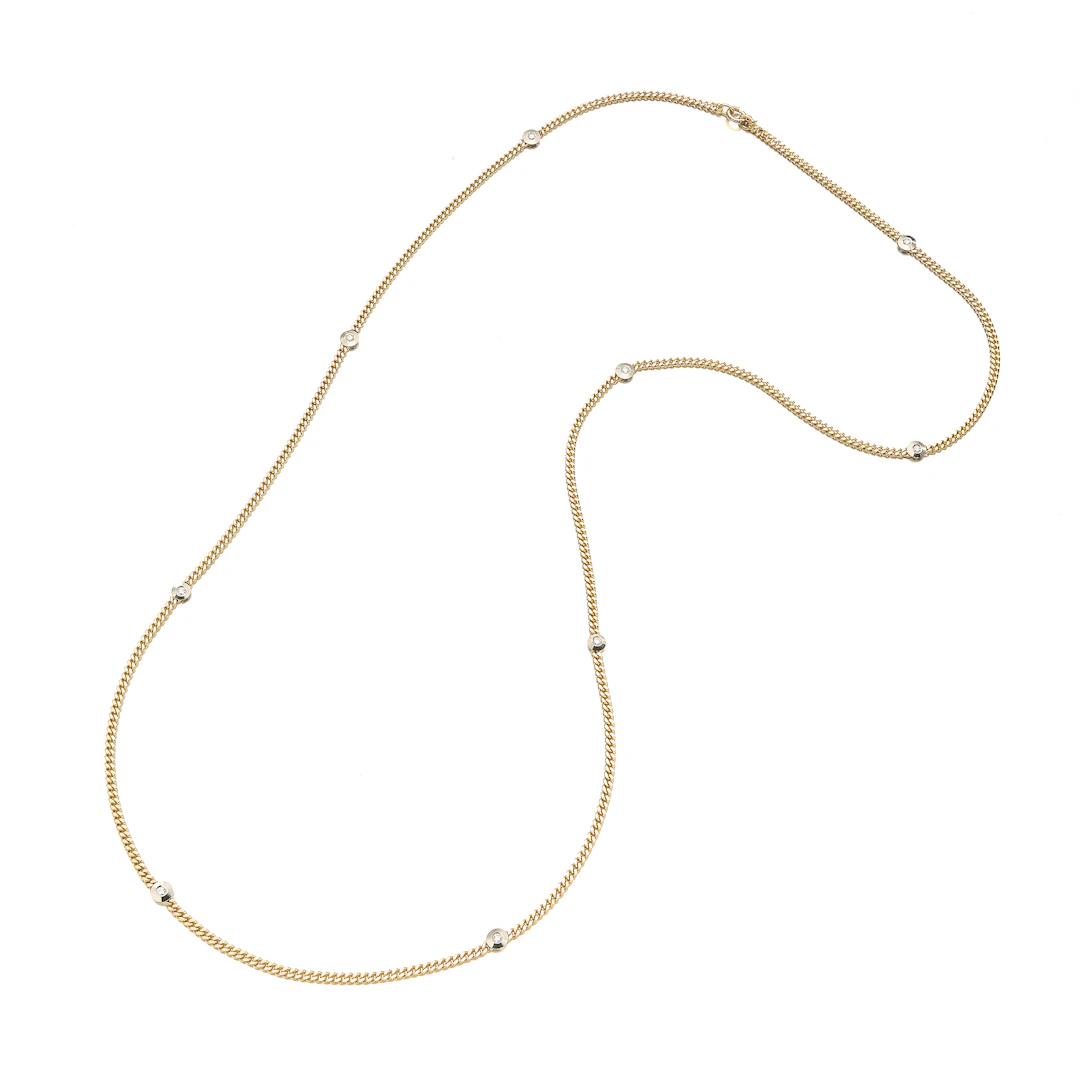 A Diamond and Gold Necklace