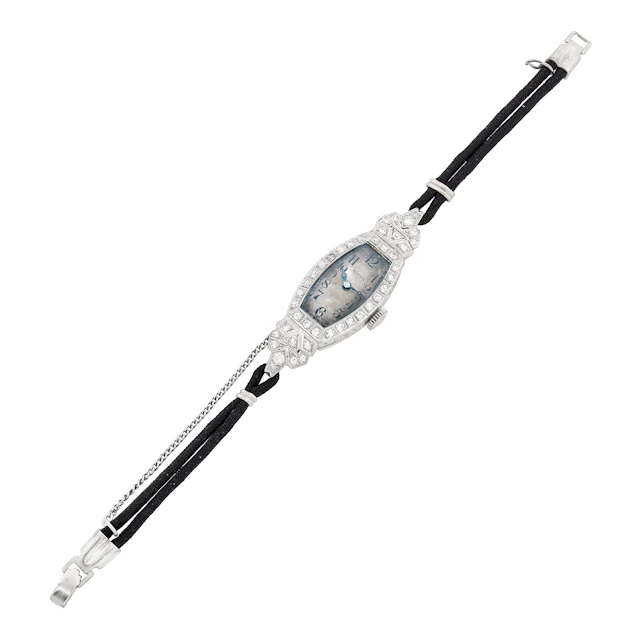 Diamond, Platinum and White Gold Wristwatch