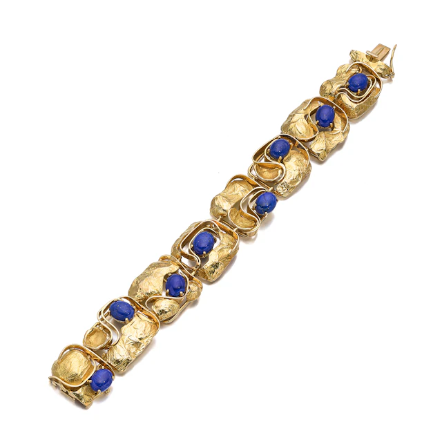 A Lapis Lazuli and Gold Bracelet, Cavelti, circa 1990