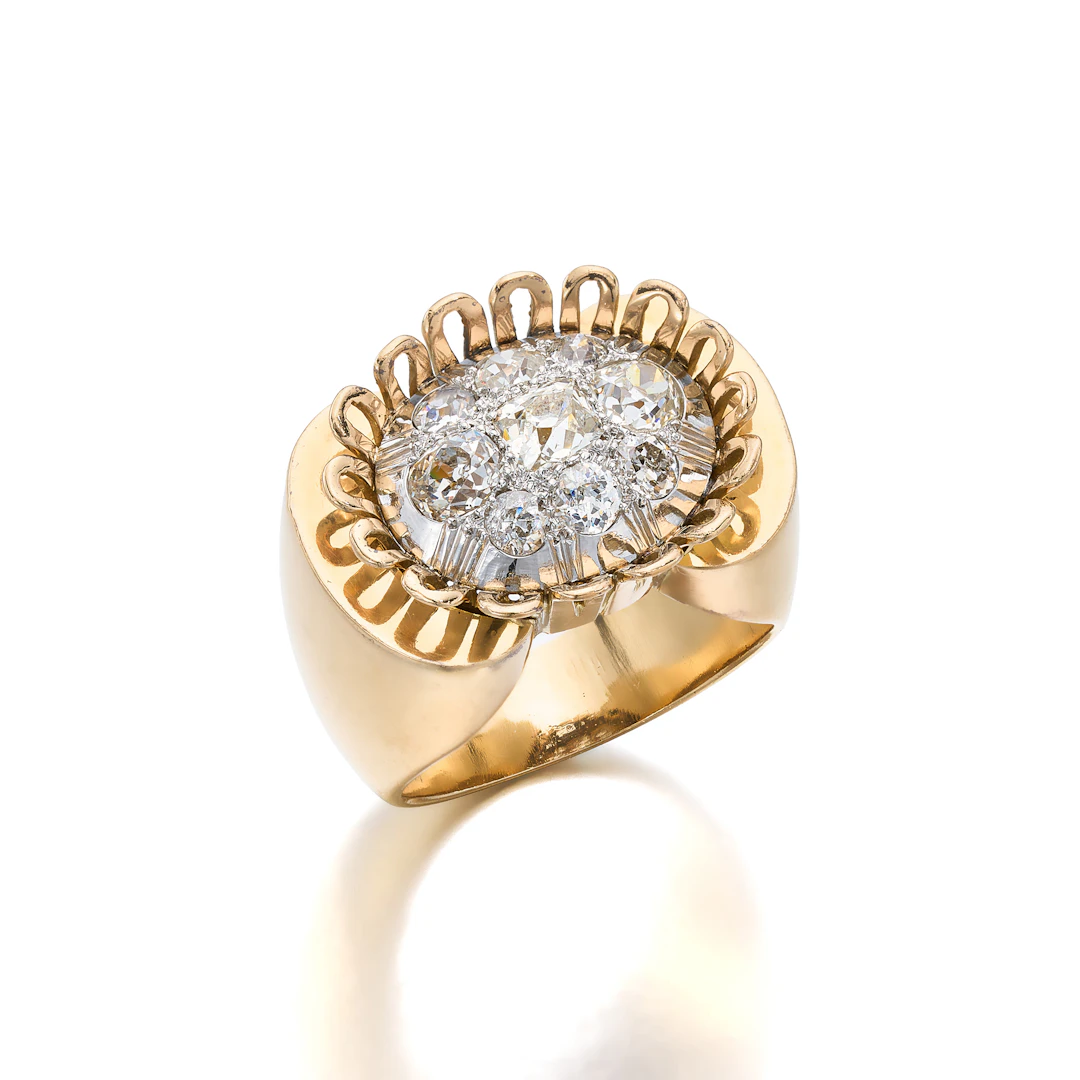 A Diamond and Gold Ring