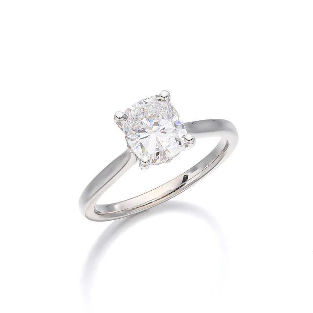 A Diamond and White Gold Ring