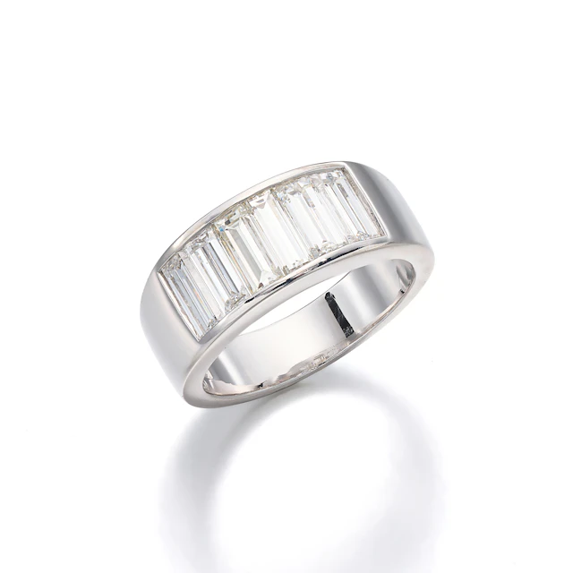 A Diamond and White Gold Ring