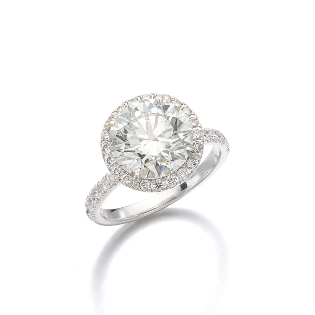 A Diamond and White Gold Ring