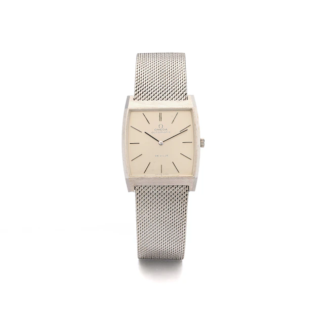 A White Gold 'De Ville' Wristwatch, Omega