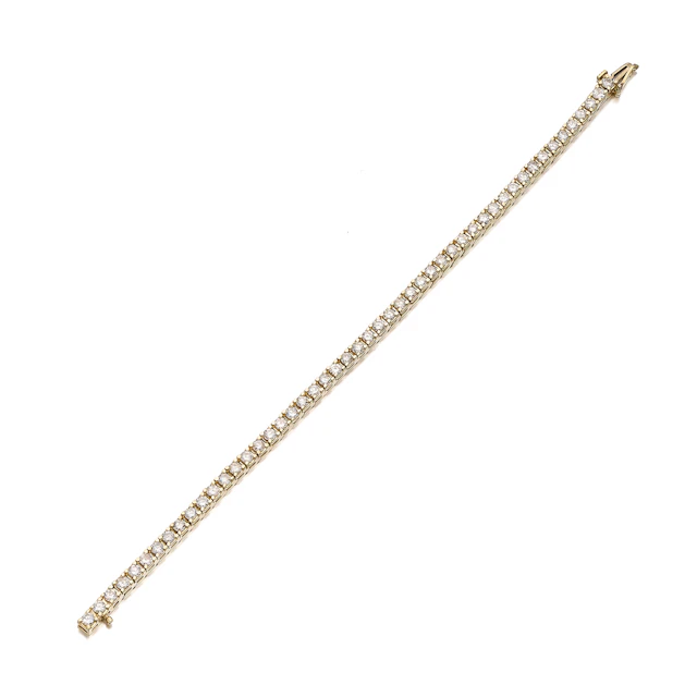 A Diamond and Gold Tennis Bracelet