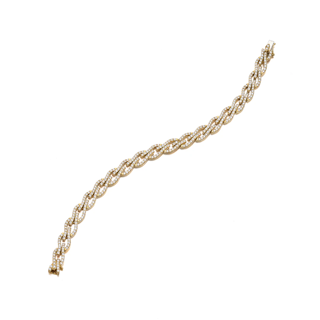 A Diamond and Gold Bracelet