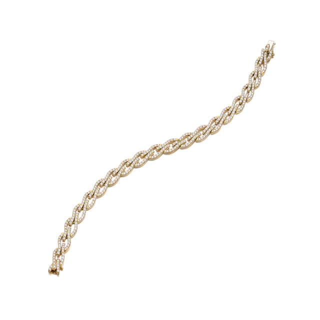 A Diamond and Gold Bracelet