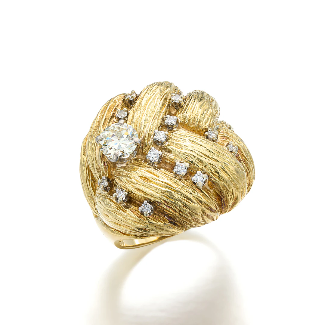 A Diamond and Gold Ring