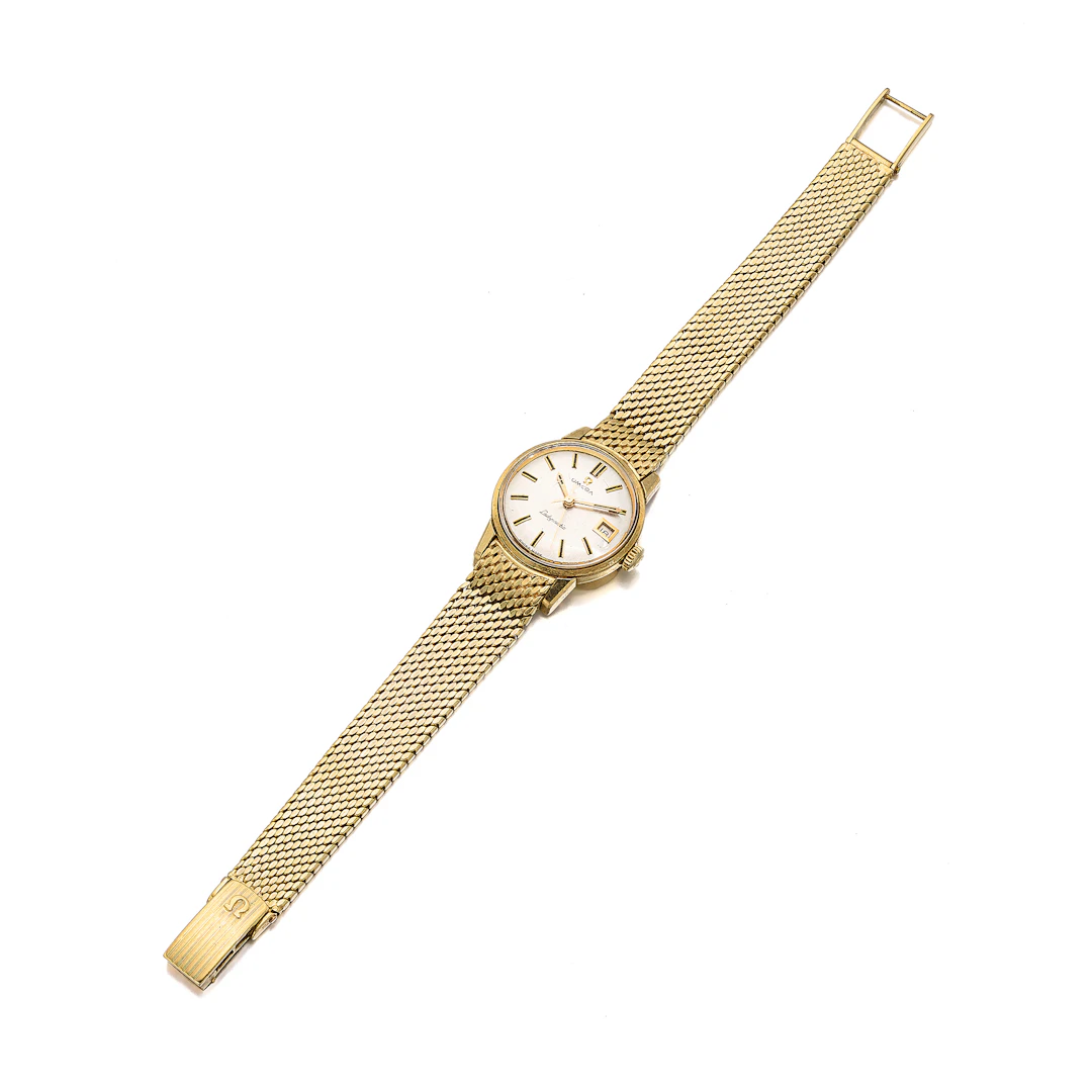 A Lady's Gold 'Ladymatic' Wristwatch, Omega