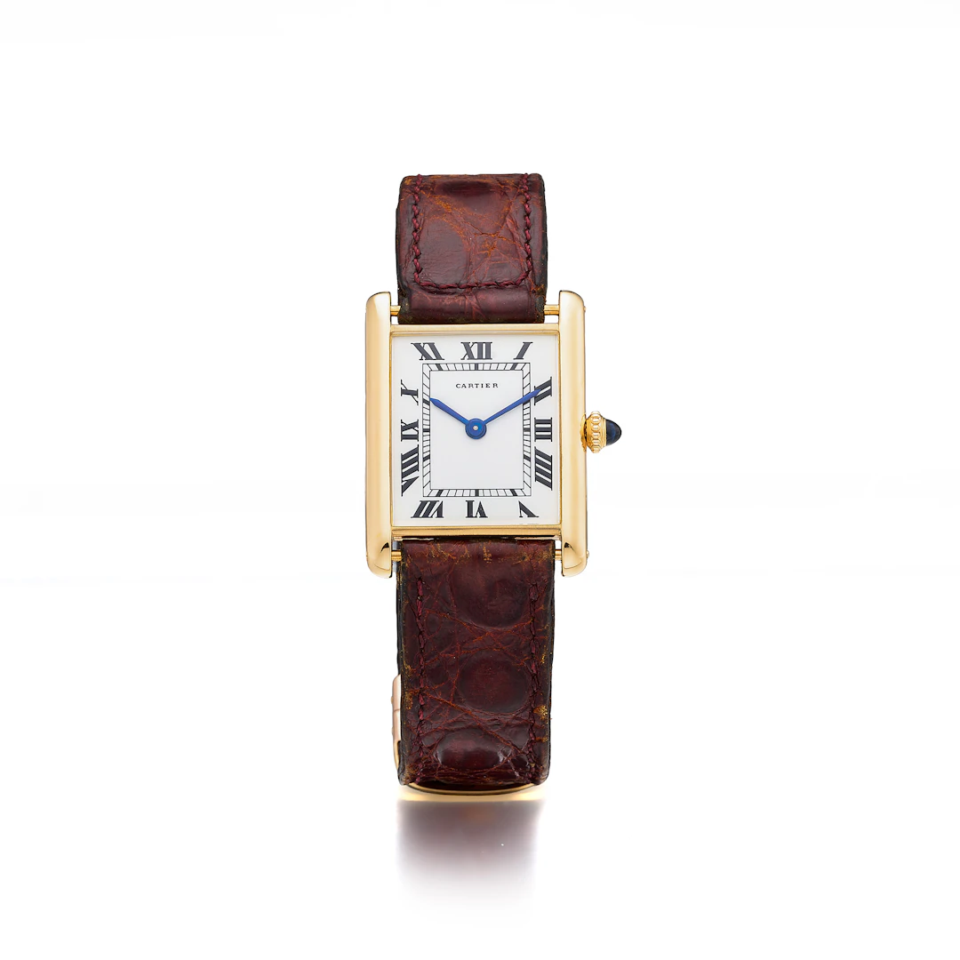 A Lady's Gold 'Tank' Wristwatch, Cartier