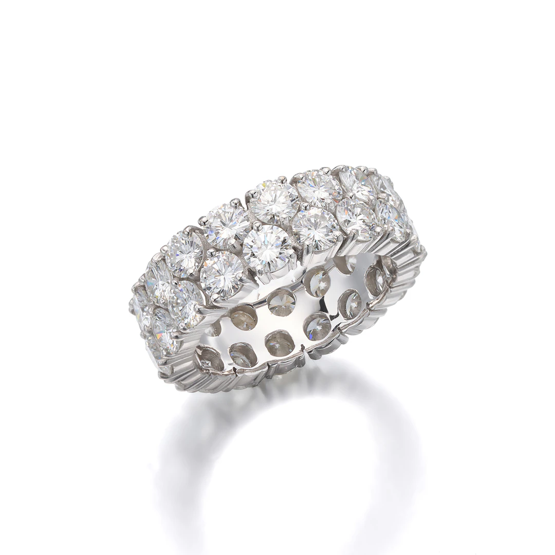 A Diamond and White Gold Eternity Ring, Gubelin