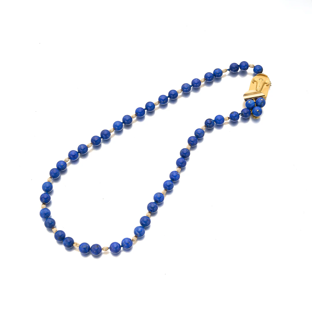 A Lapis Lazuli and Gold Necklace, by Georges Schwartz